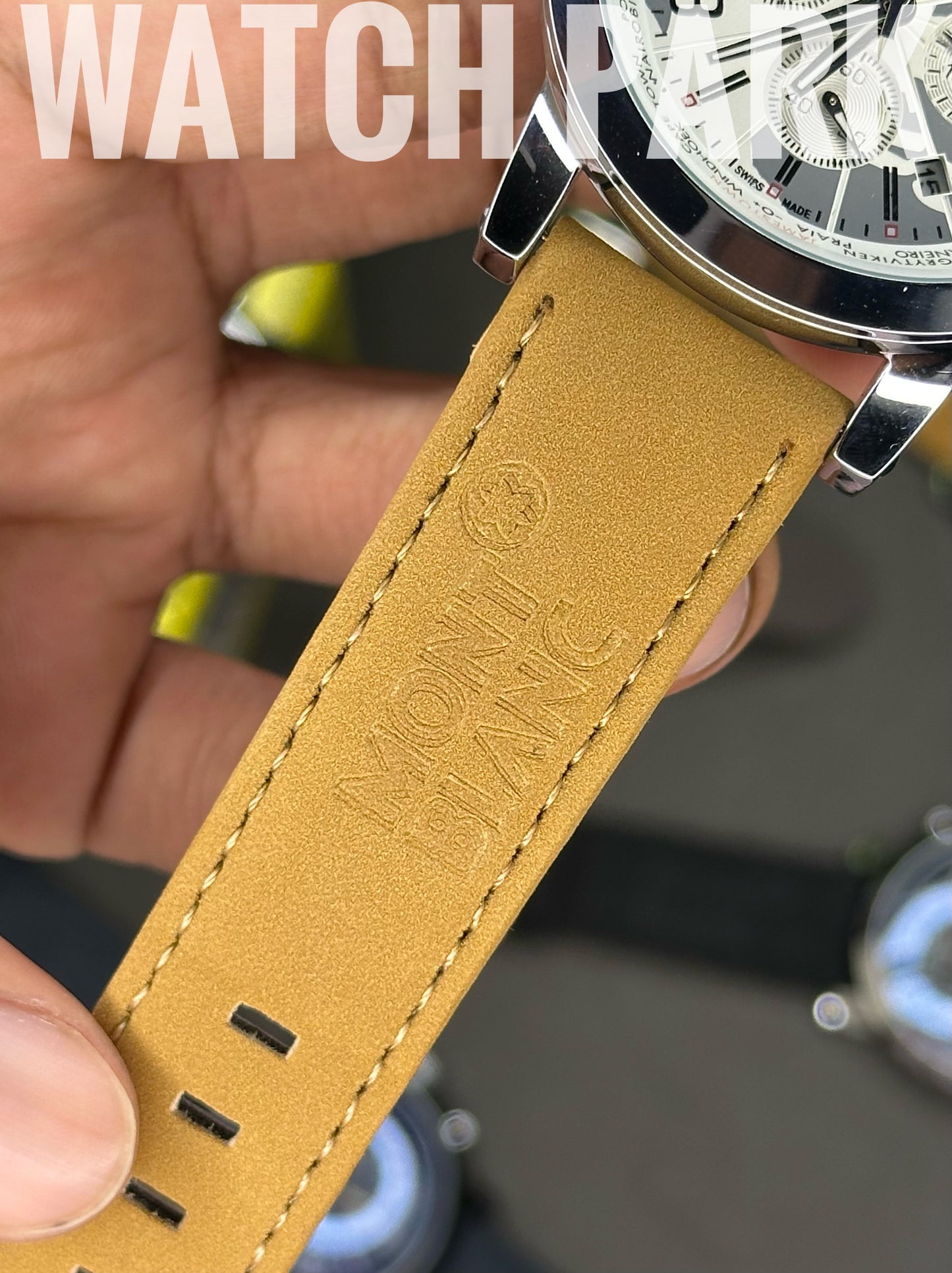 Mont Blanc - Star World-Time Hemispheres - White dial - Mustard belt - Chronograph