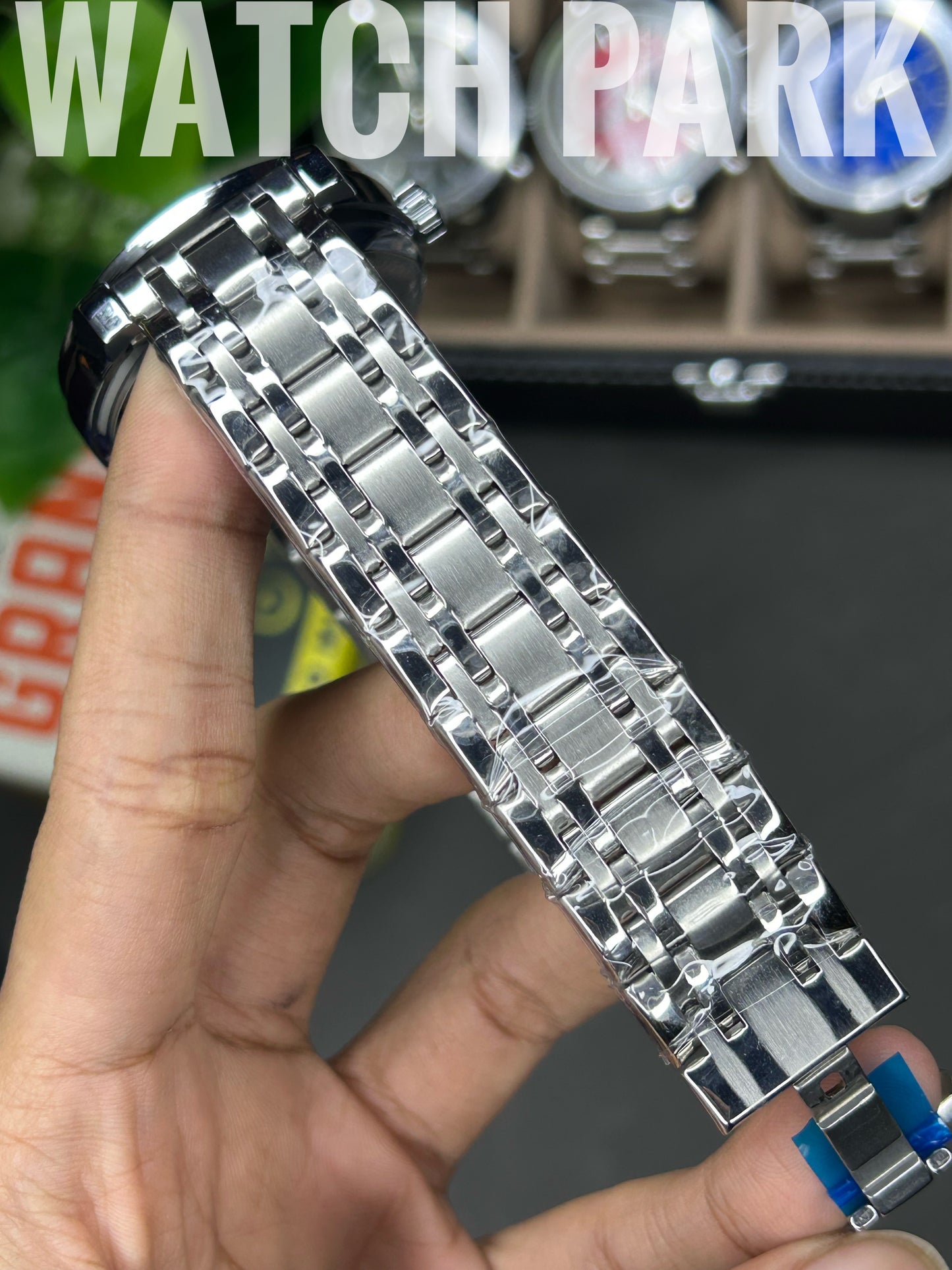 Rich watch - Tissot - Automatic - Black skeleton edition - Silver chain