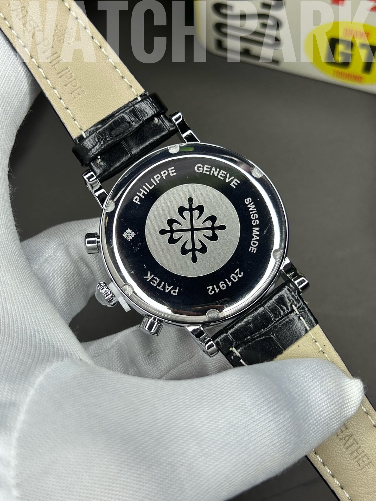 Patek - Chronograph - Moon Phase - Black edition - Black belt