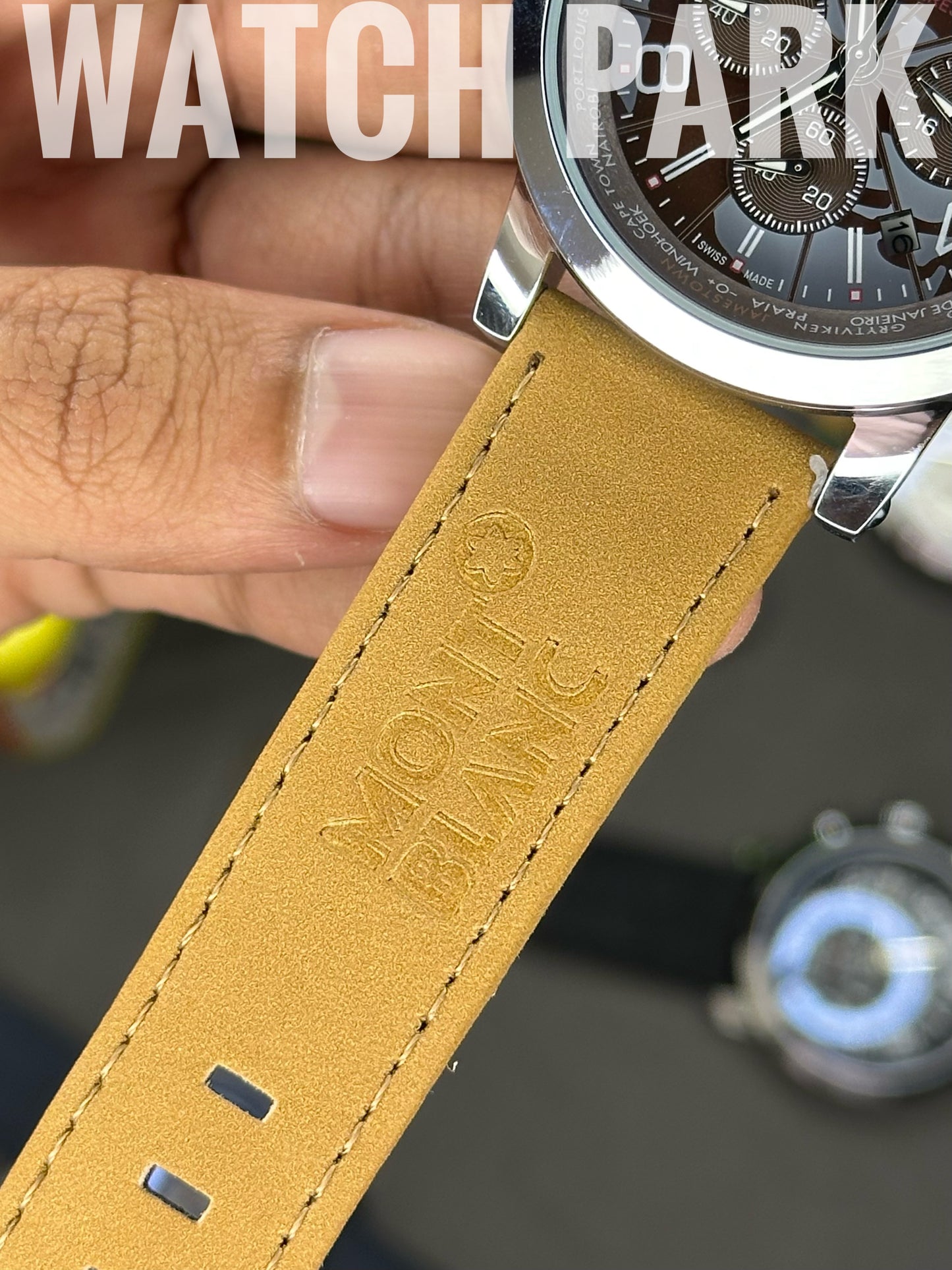 Mont Blanc - Star World-Time Hemispheres - Brown dial - Mustard belt - Chronograph