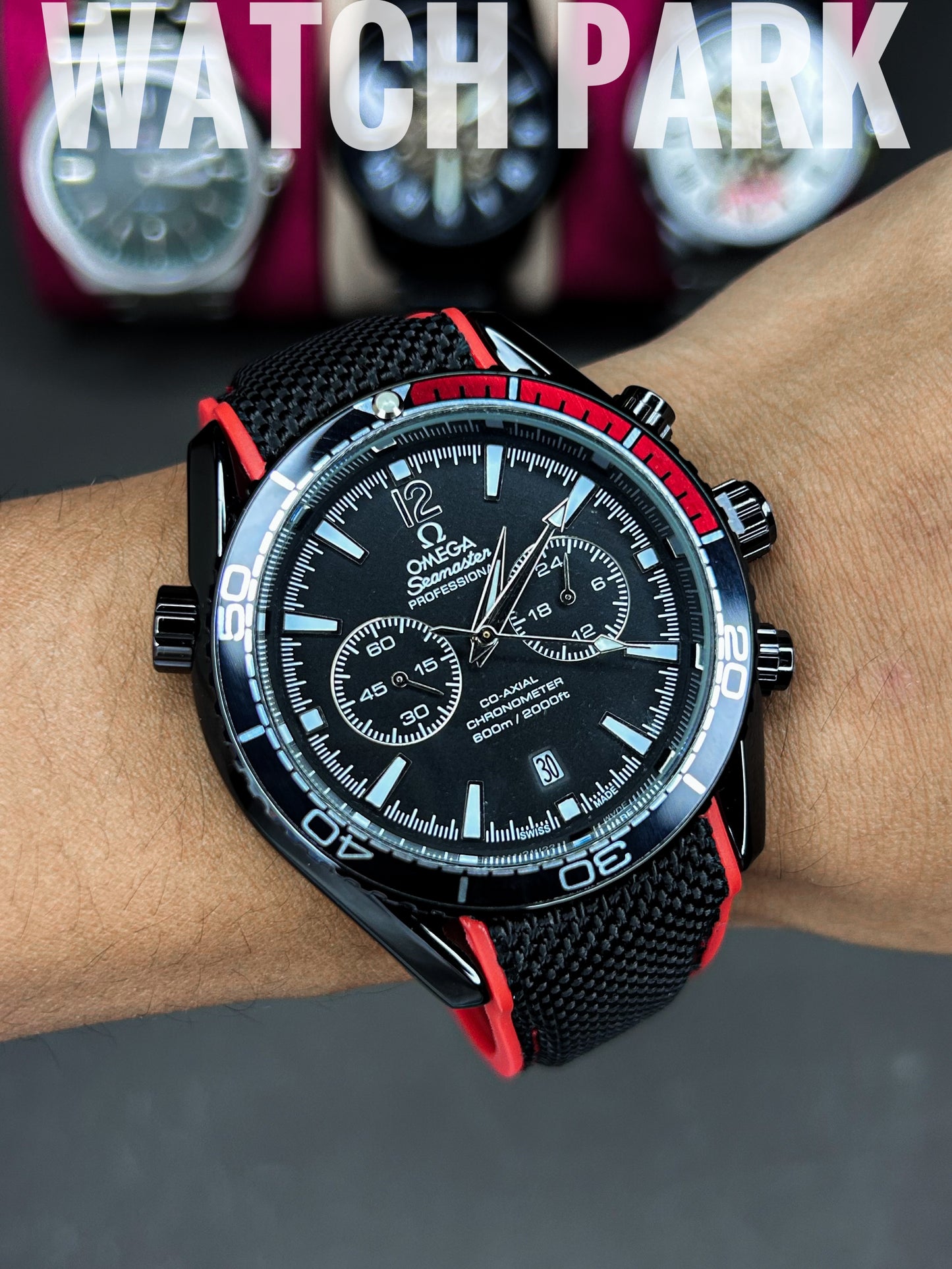 Omega - Seamaster Planet Ocean - Chronograph - Black & Red