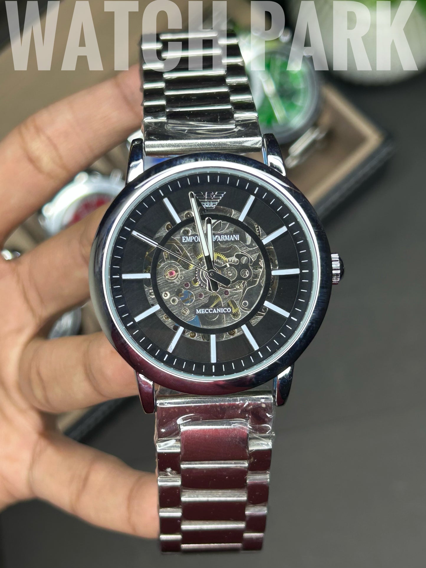 Emporio Armani - Meccanico Skeleton - Silver - Automatic