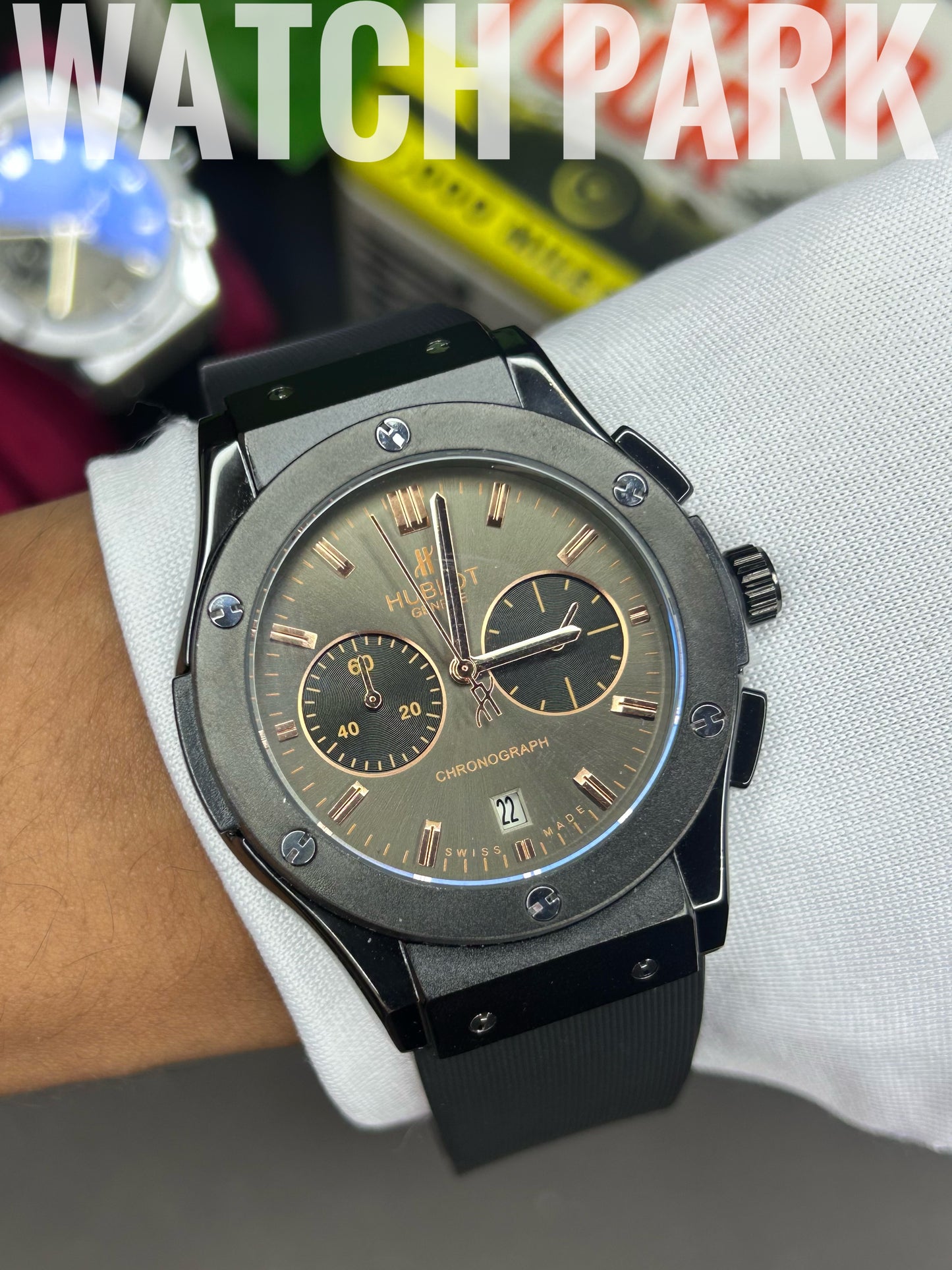 Classic watch - Hublot Fusion Chronograph – Black & Rose Gold