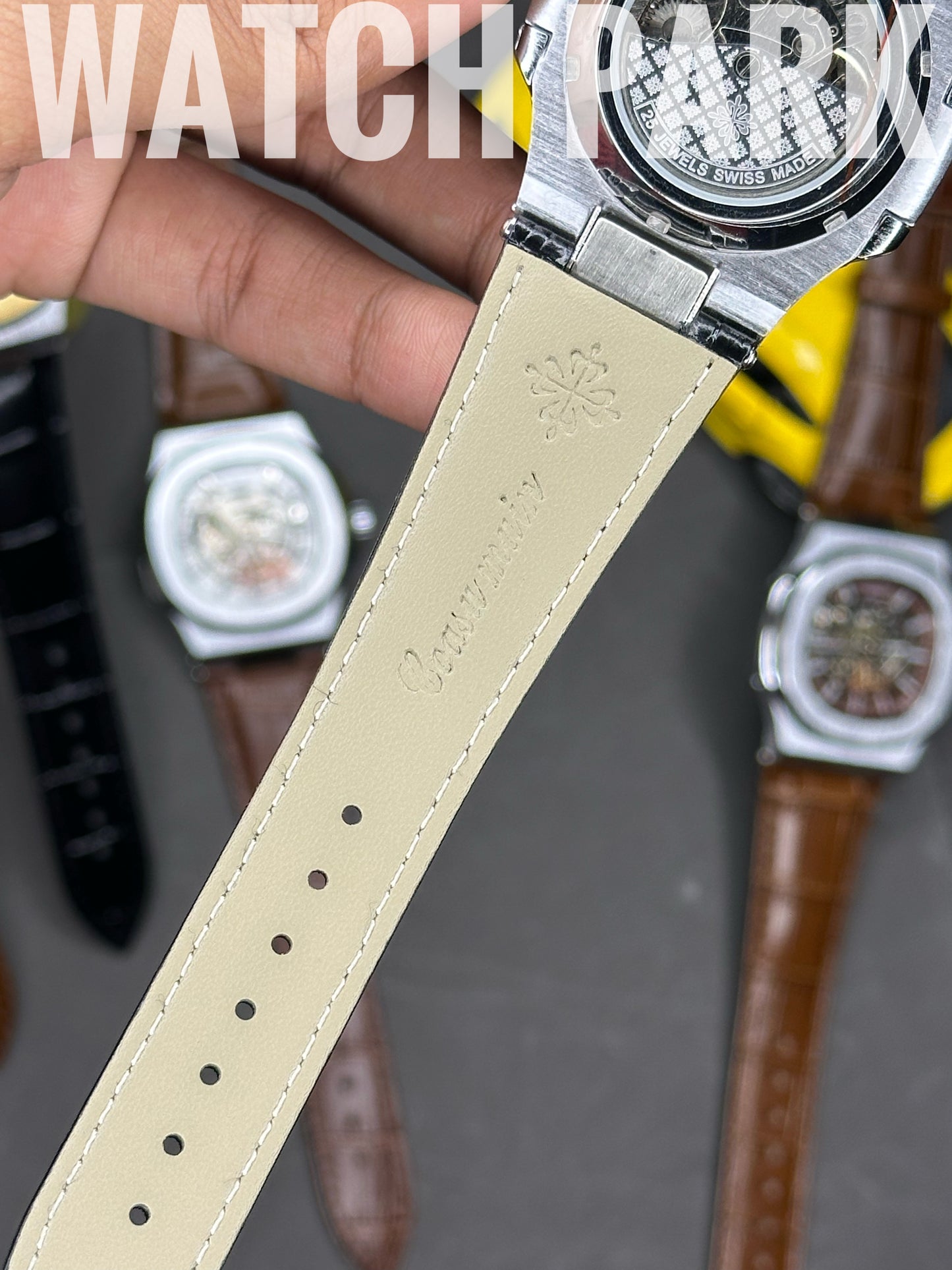 Patek Philippe Nautilus Skeleton - Black edition - Black belt - Automatic
