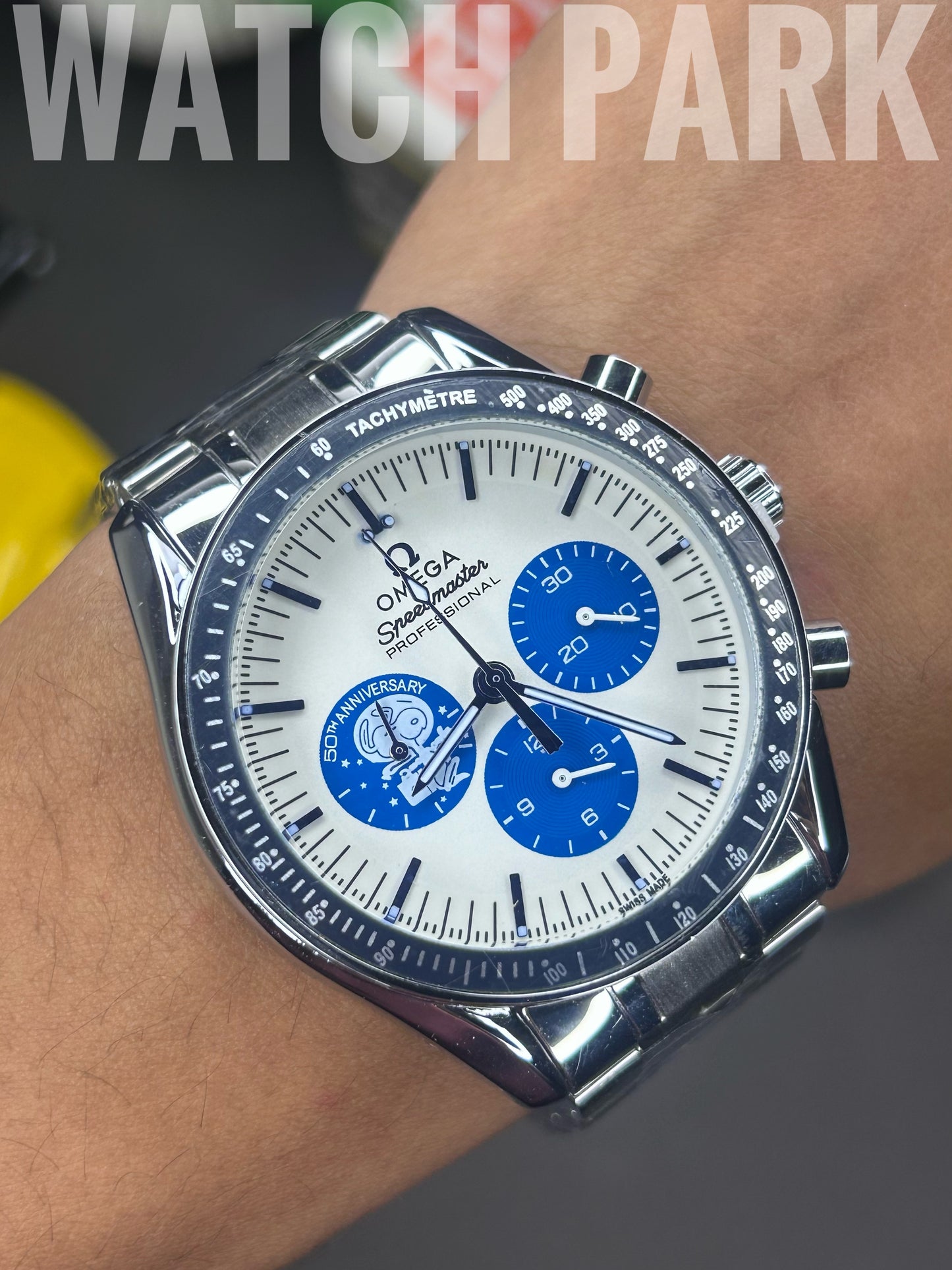 Omega - Snoopy - White edition - Silver chain