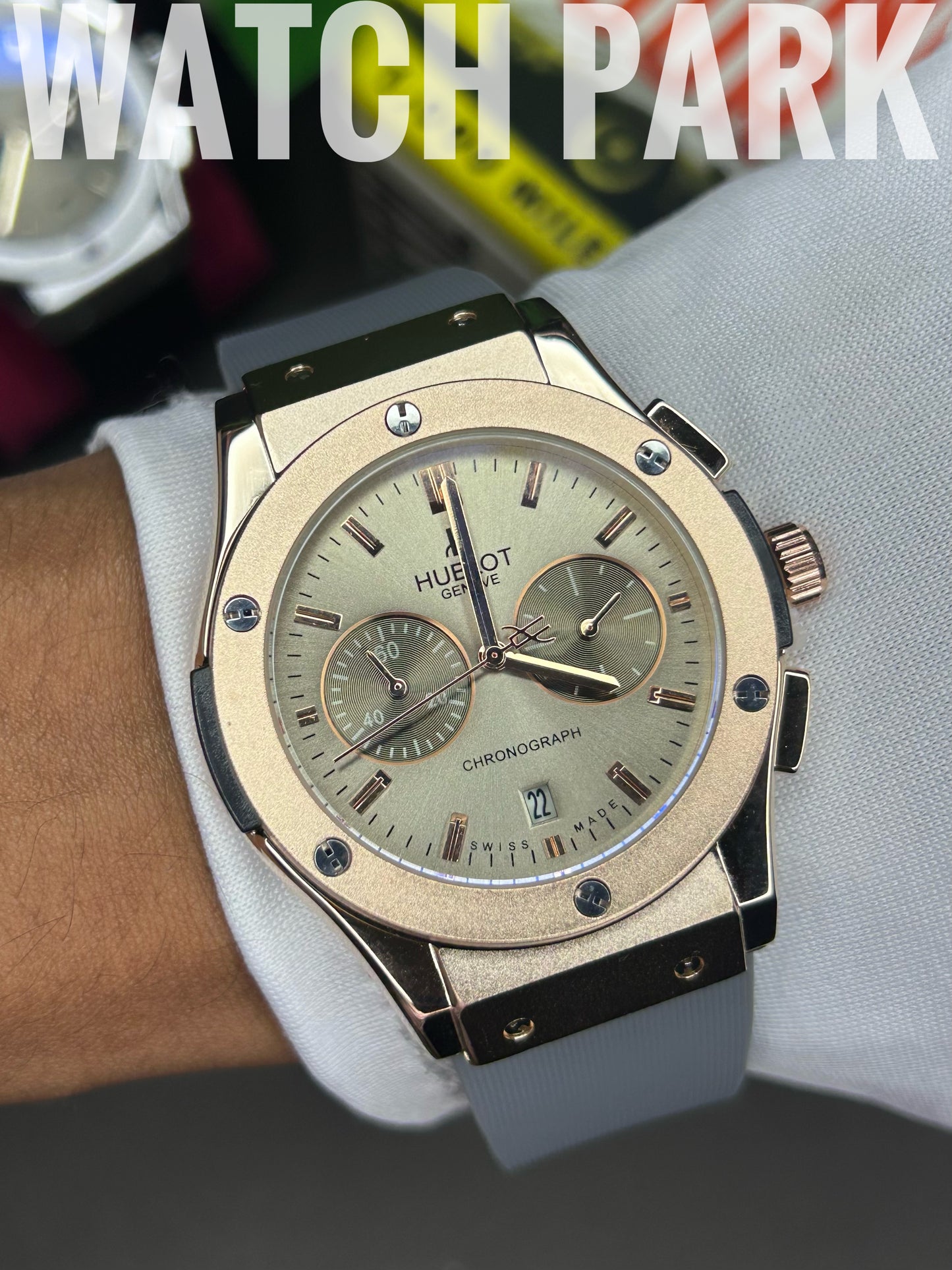 Classic watch - Hublot Fusion Chronograph – Silver Champagne Dial & Rose Gold