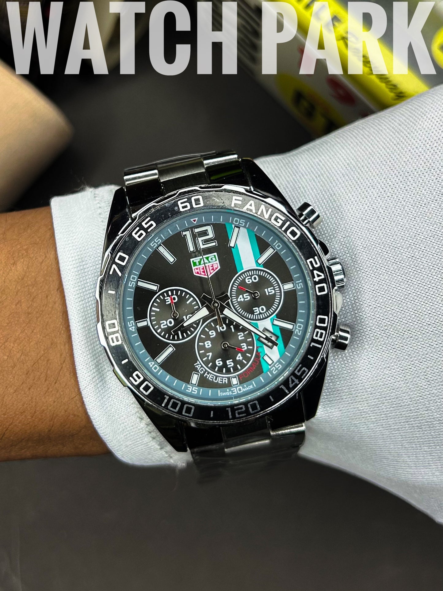 Tag Heuer - Chronograph - Formula 1 - Fangio special edition - Silver chain
