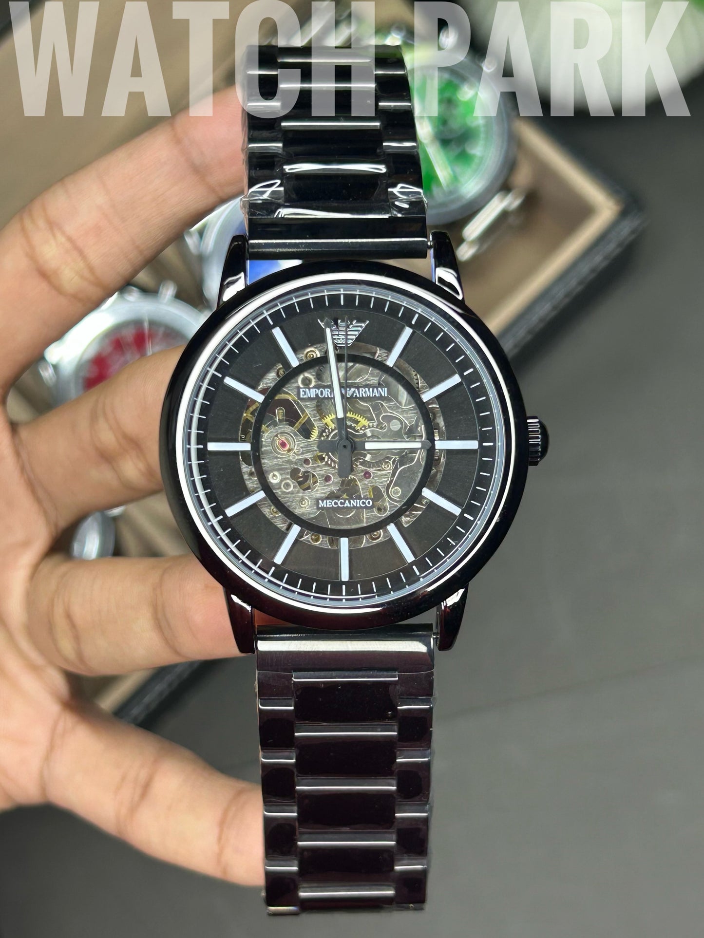 Emporio Armani - Meccanico Skeleton - Black - Automatic