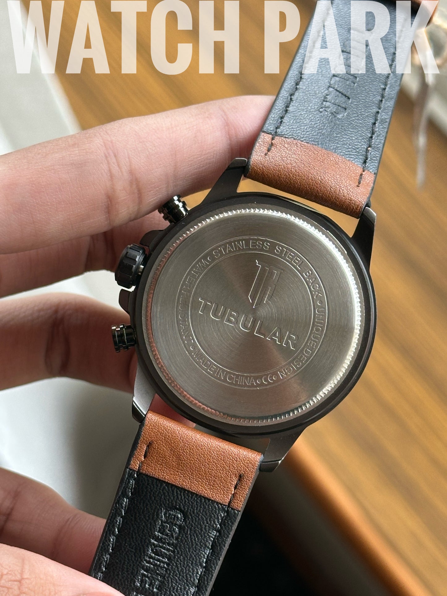 Tubular Chronograph Sports - Black dial - Brown belt
