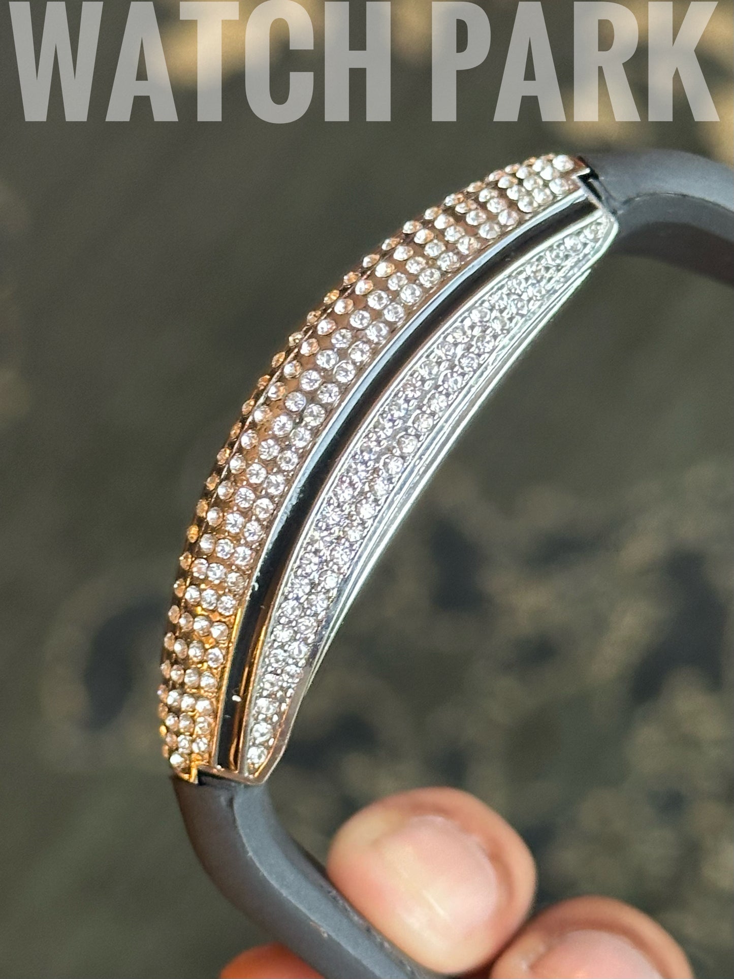 Franck Muller Vanguard Yachting - Diamond Encrusted - Red strap - Silver stone