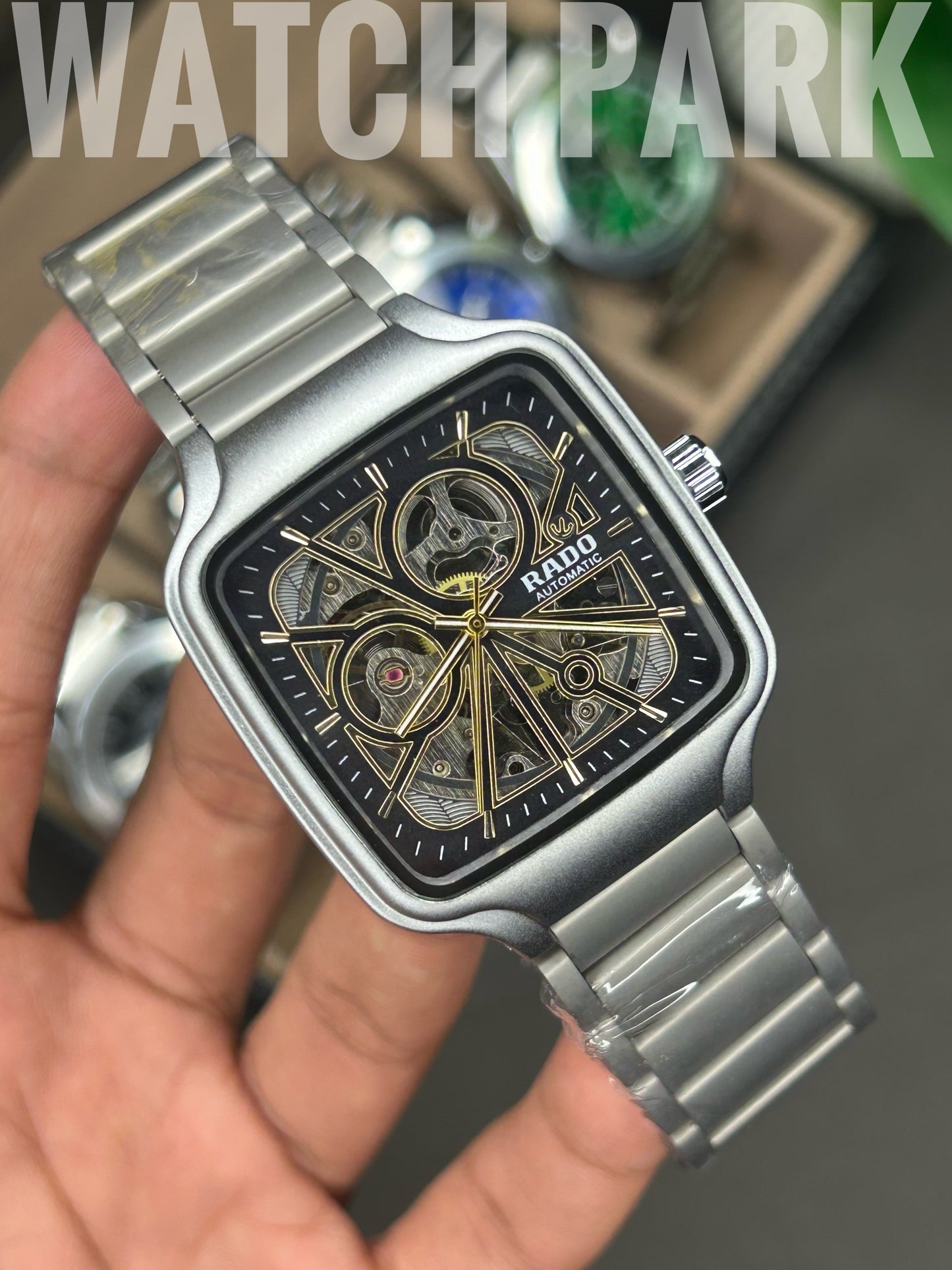 Executive watch - Rado - True Square - Automatic - Ceramic Skeleton - Black with Silver