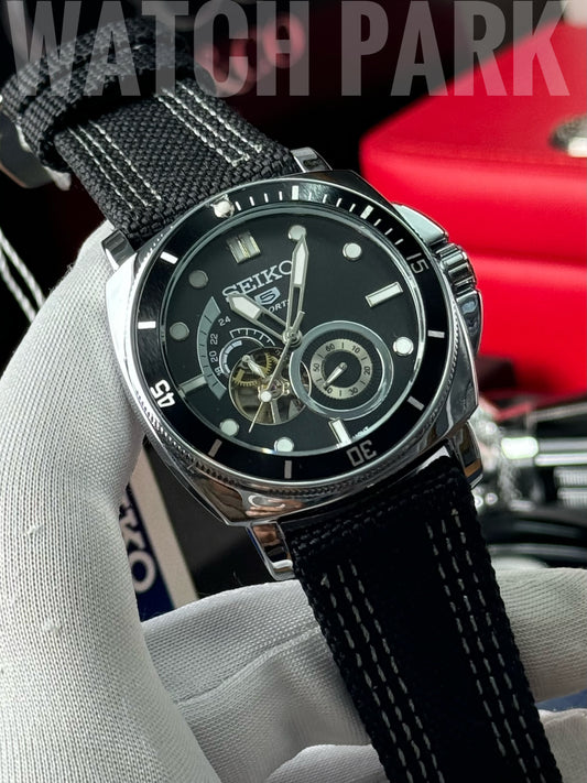 Rich Watch - Seiko 5 Sports - Automatic - Black Open Heart