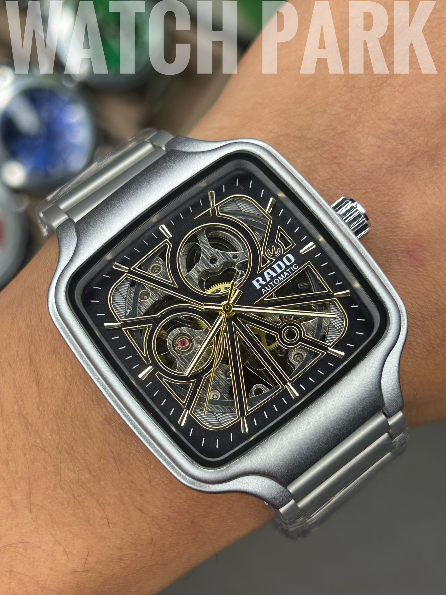 Executive watch - Rado - True Square - Automatic - Ceramic Skeleton - Black with Silver