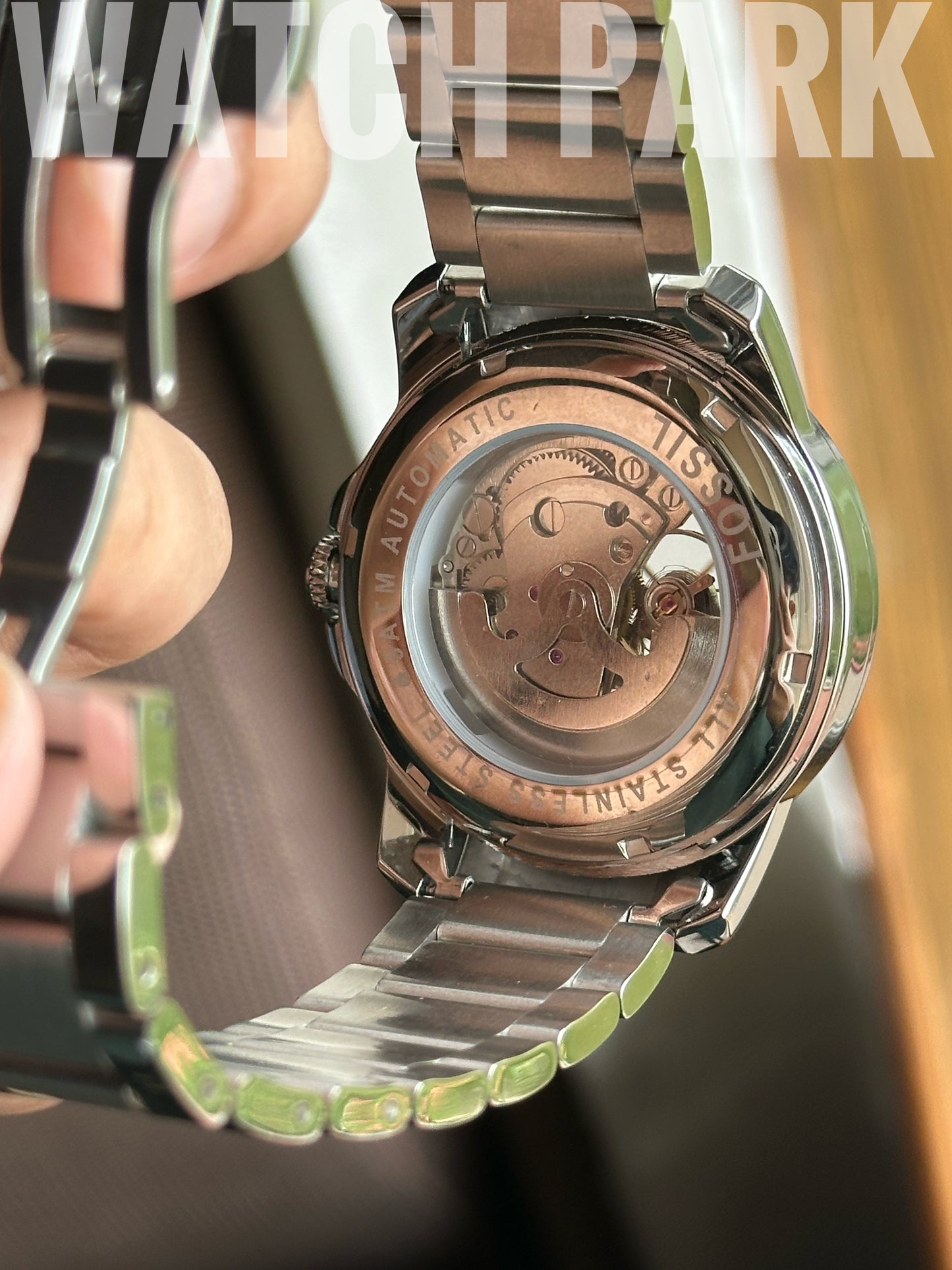 Fossil - Townsman Automatic - Blue Skeleton - Silver chain