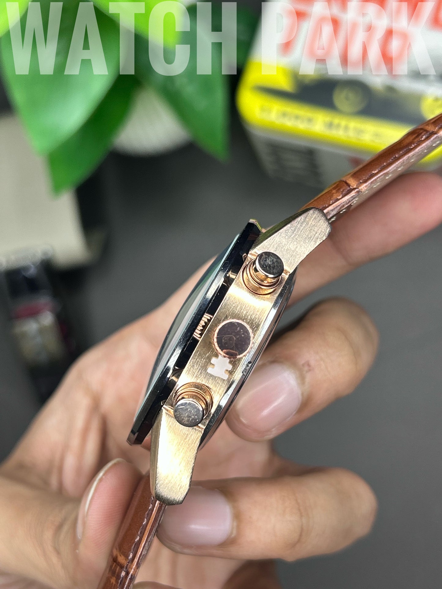 TAG Heuer Carrera Chronograph - White dial - Rose Gold sub dial - Brown belt