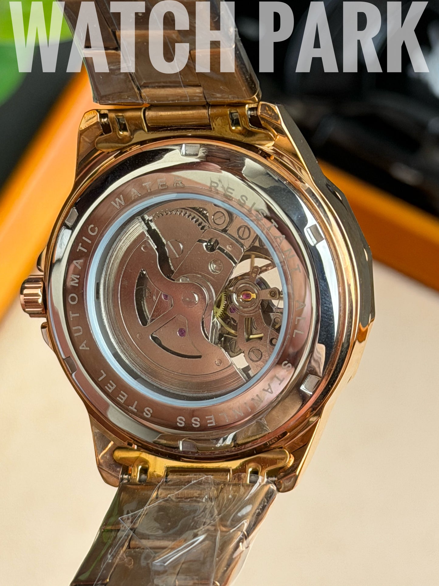 A/X - Automatic Skeleton - Black edition - Gold chain