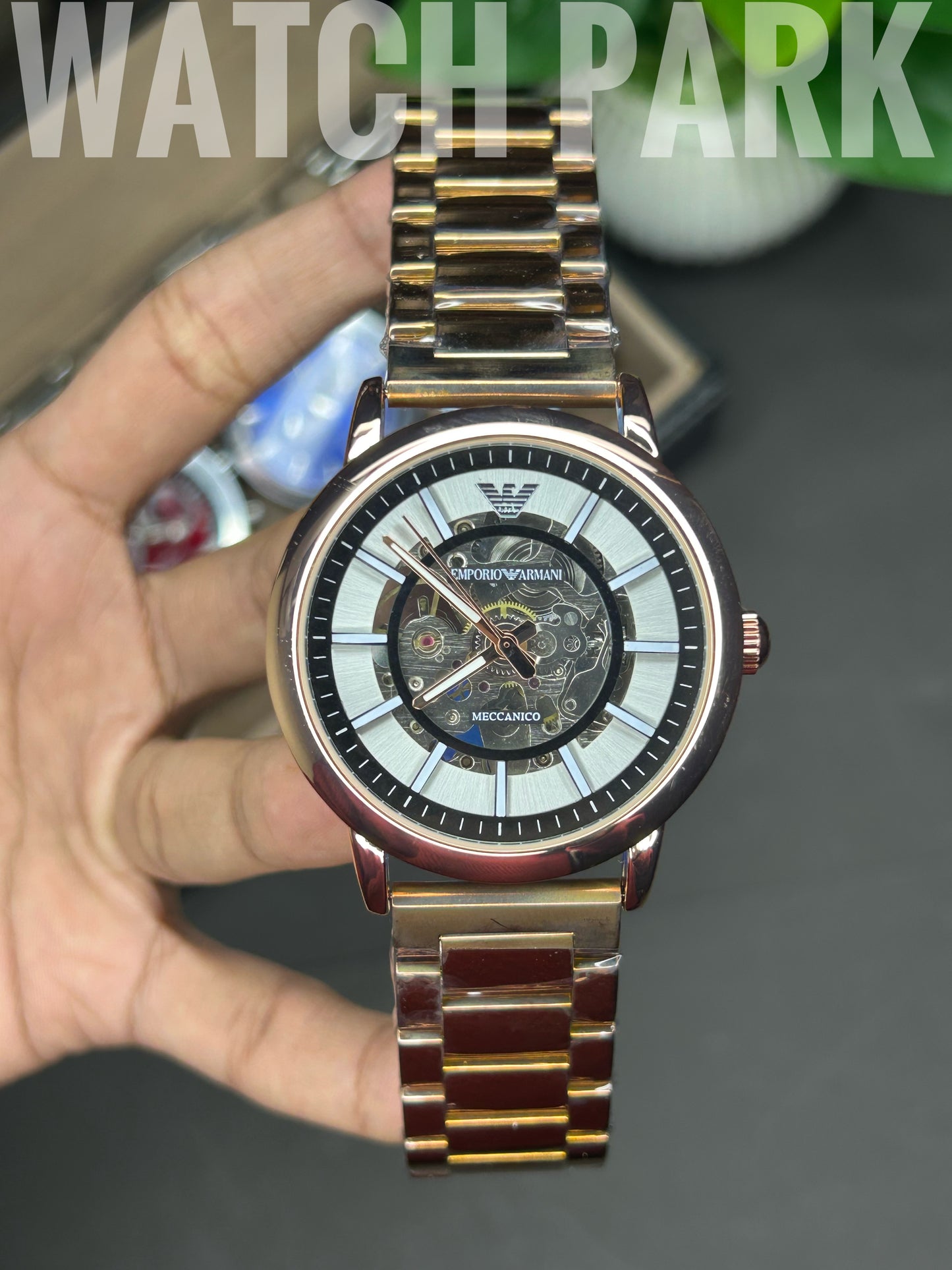 Emporio Armani - Meccanico Skeleton - Rose Gold - Automatic