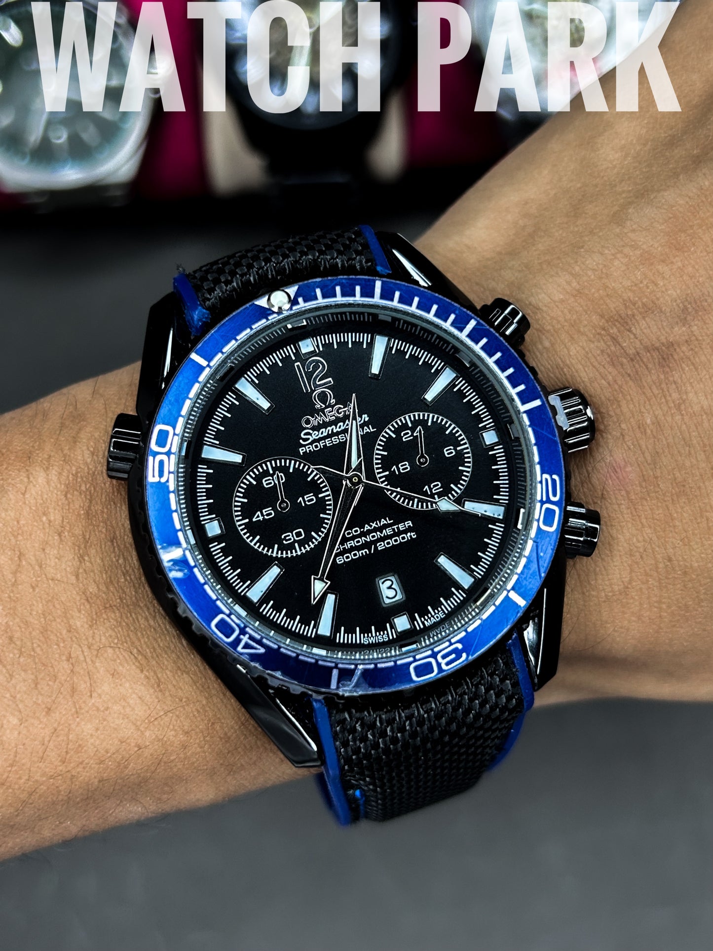 Omega - Seamaster Planet Ocean - Chronograph - Black & Blue