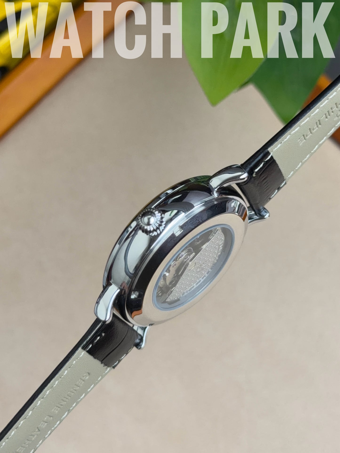 Patek - Skeleton - Black edition & Silver - Black belt - Automatic