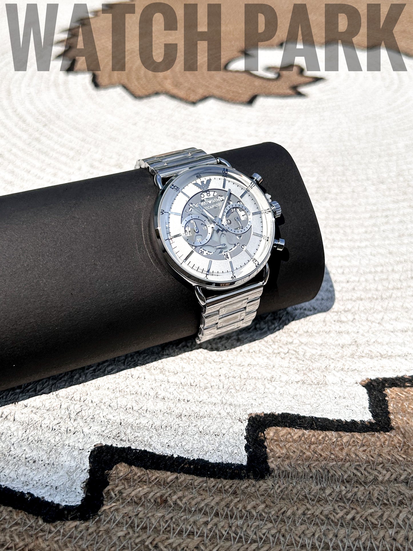 Royal Watch - Emporio Armani - White dial edition - Silver chain - Chronograph