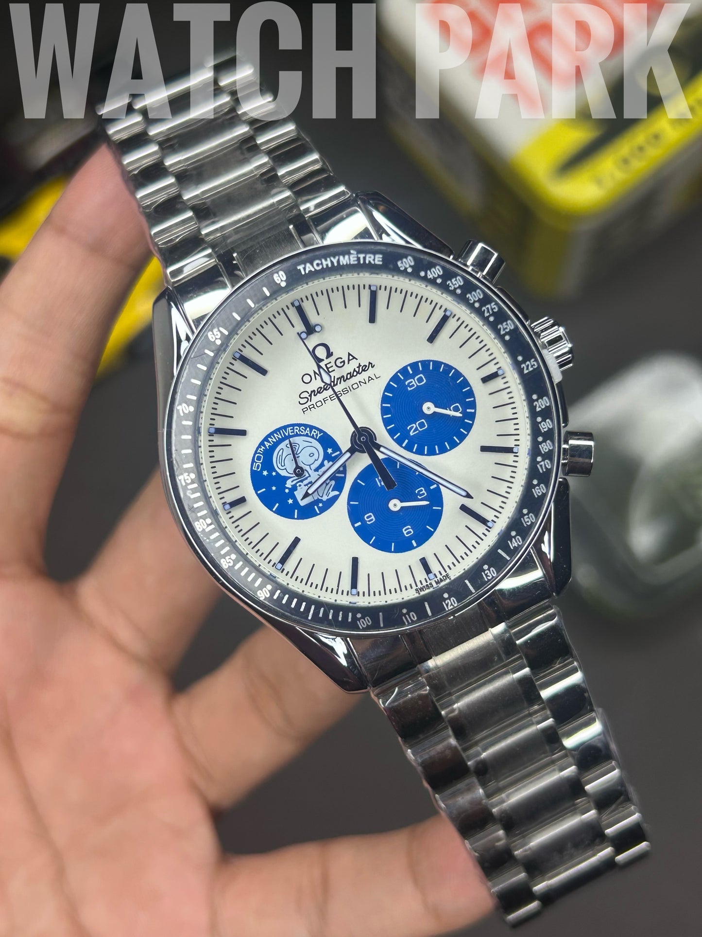 Omega - Snoopy - White edition - Silver chain