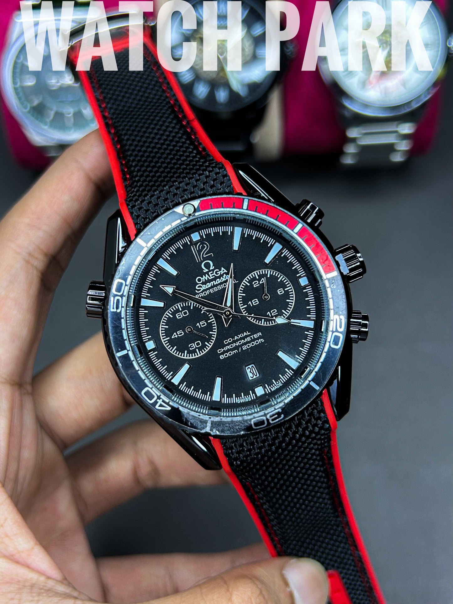 Omega - Seamaster Planet Ocean - Chronograph - Black & Red