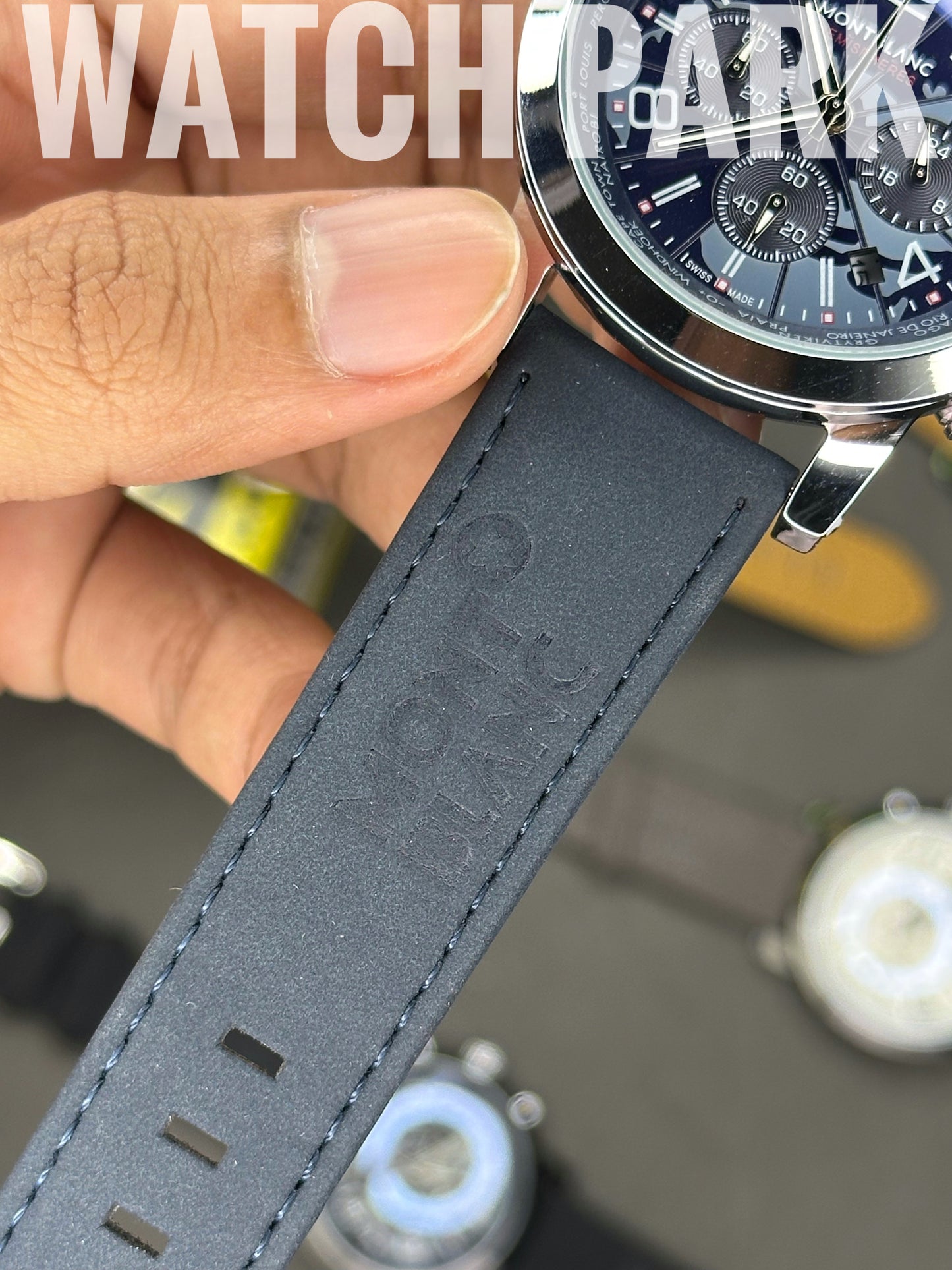 Mont Blanc - Star World-Time Hemispheres - Navy Blue dial - Navy Blue belt - Chronograph