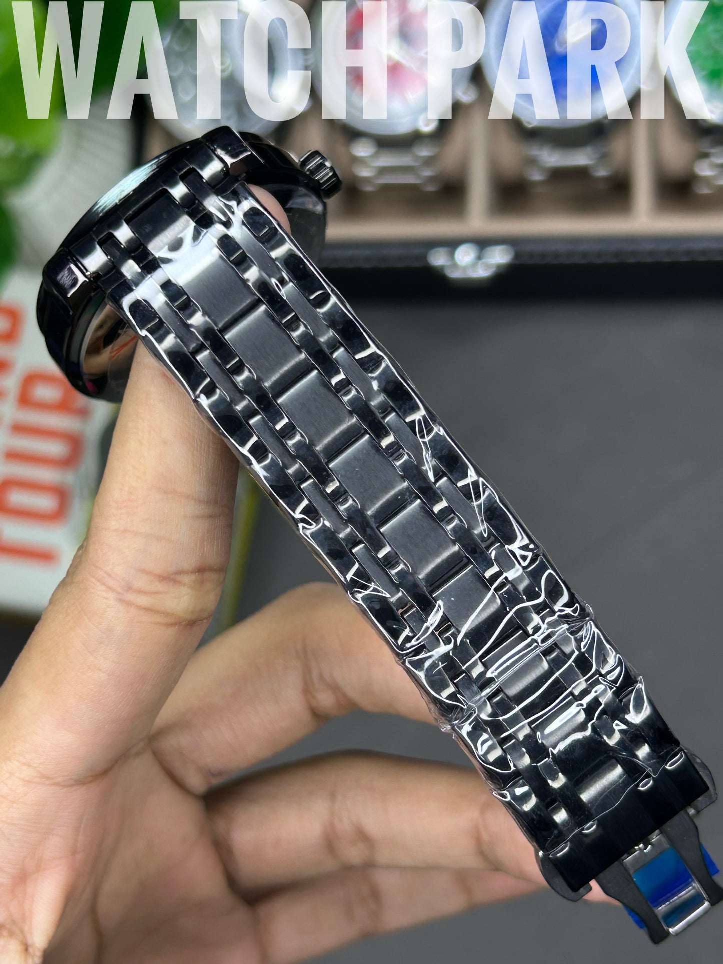 Rich watch - Tissot - Automatic - Black skeleton edition - Black chain