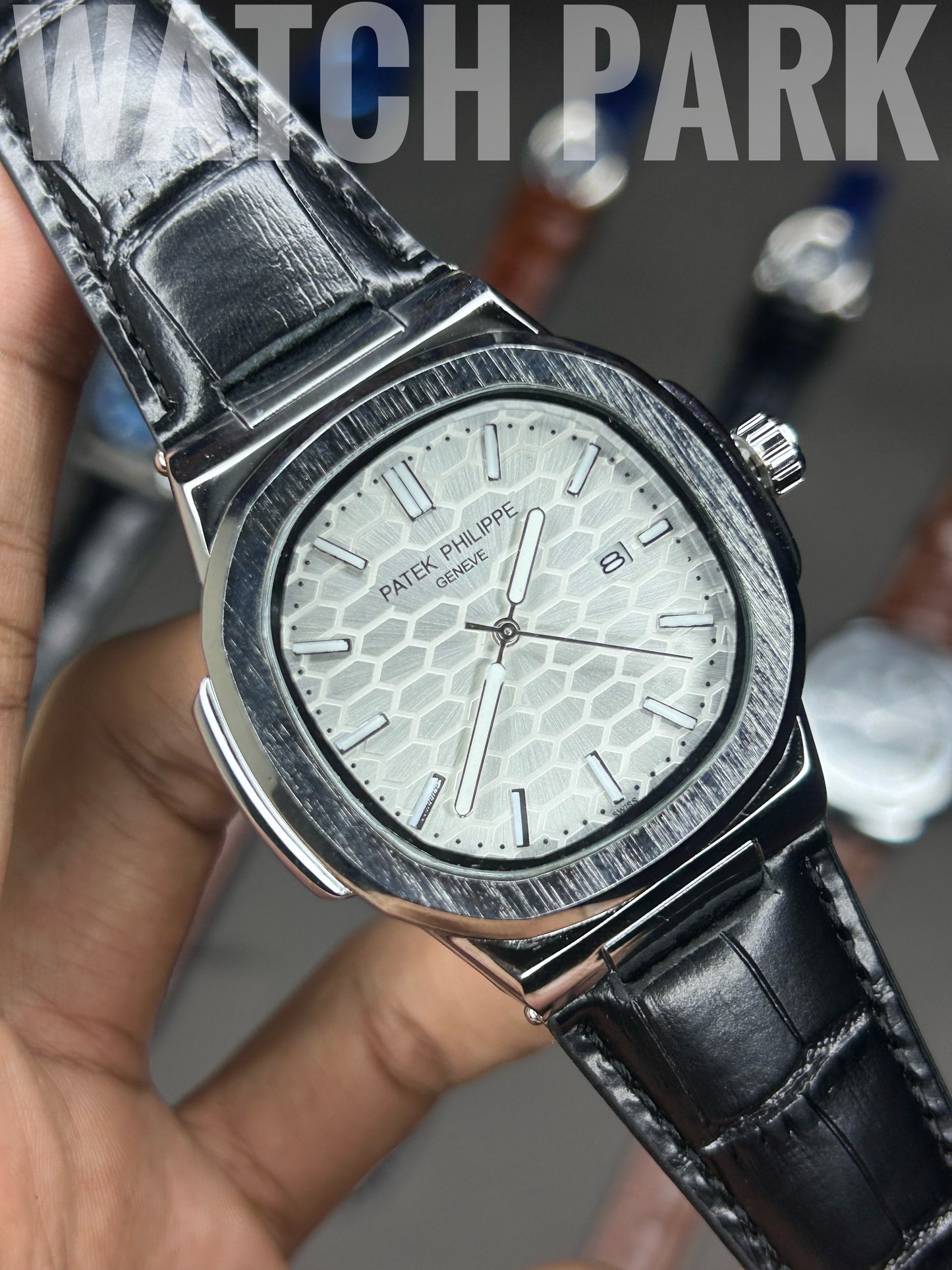 Patek Philippe Aquanaut - White dial - Black belt