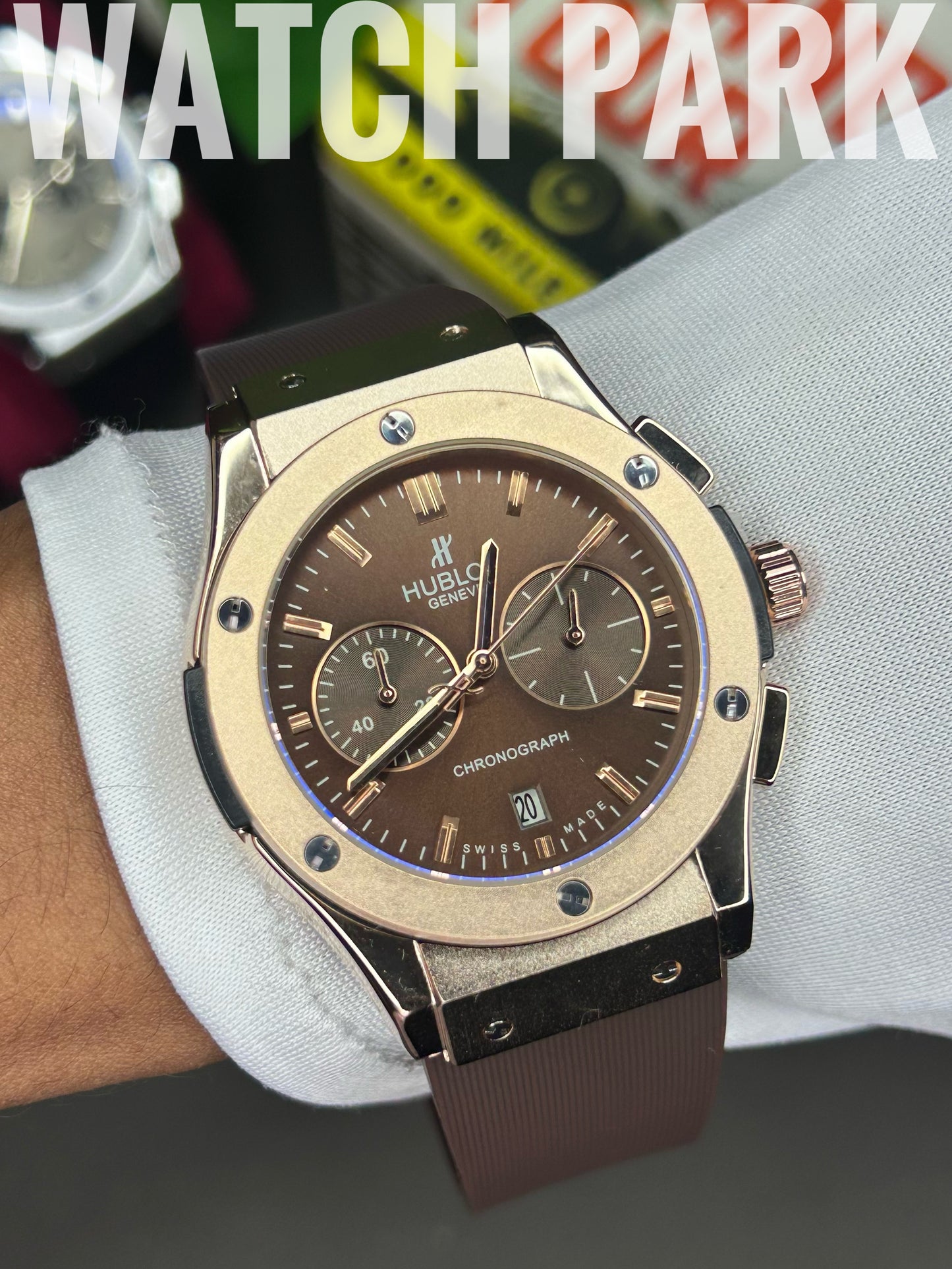 Classic watch - Hublot Fusion Chronograph – Brown & Rose Gold