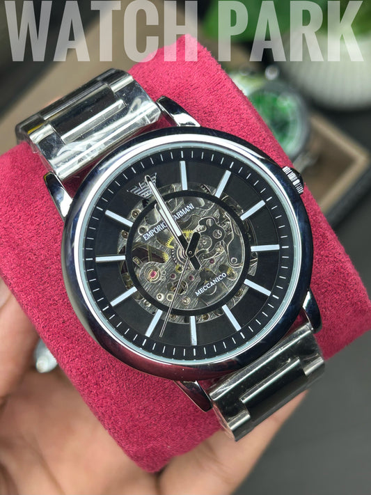 Emporio Armani - Meccanico Skeleton - Silver - Automatic