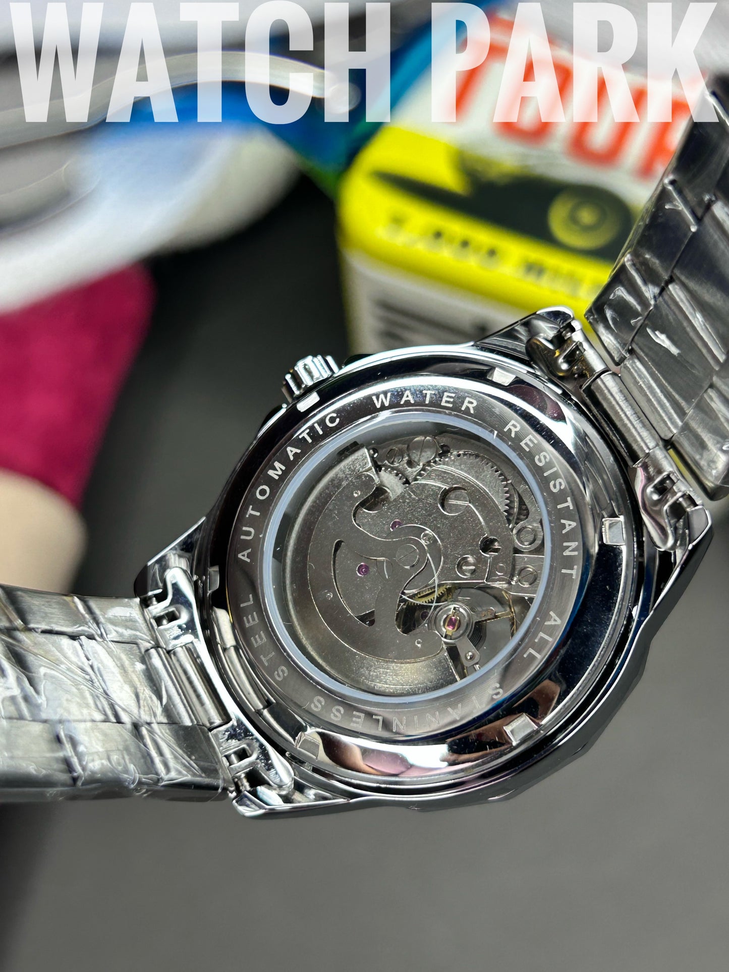 A/X - Automatic Skeleton - Black edition - Silver chain