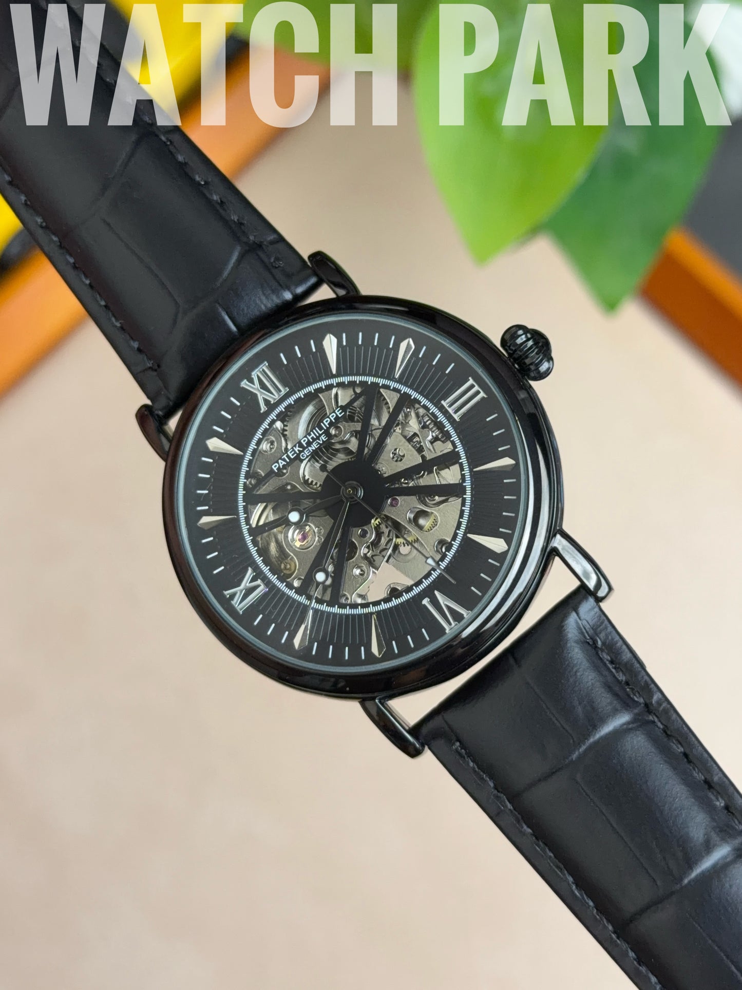 Patek - Skeleton - Black edition & Black - Black belt - Automatic