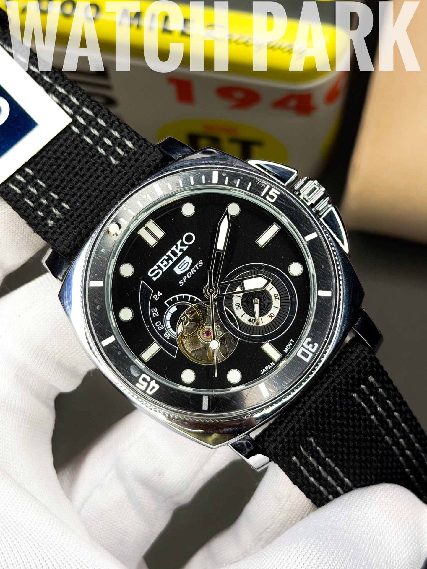Rich Watch - Seiko 5 Sports - Automatic - Black Open Heart