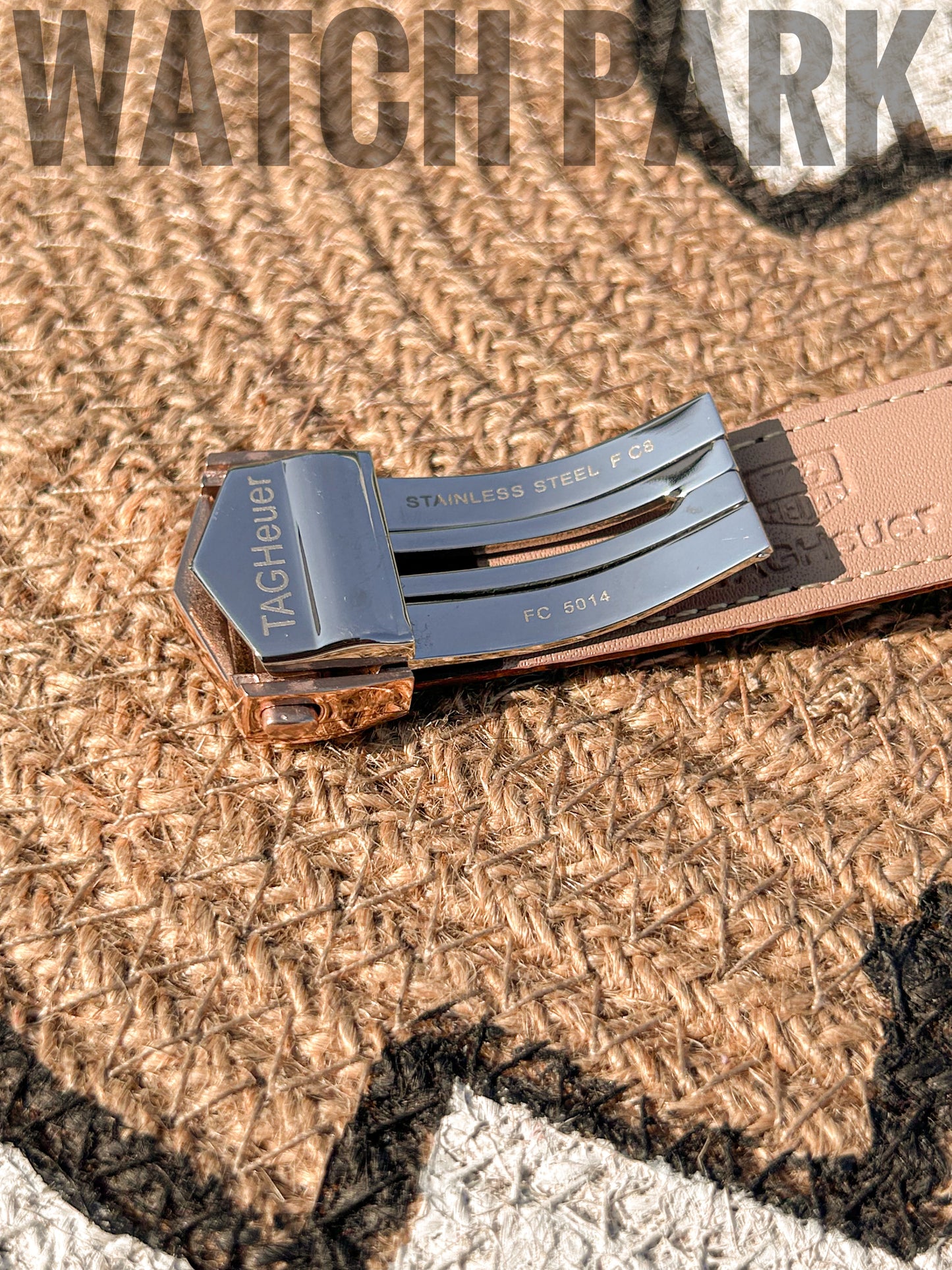 Executive Watch - Tag Heuer - Champagne dial edition - Rose gold body - Brown belt