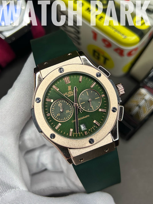 Classic watch - Hublot Fusion Chronograph – Emerald Green & Rose Gold