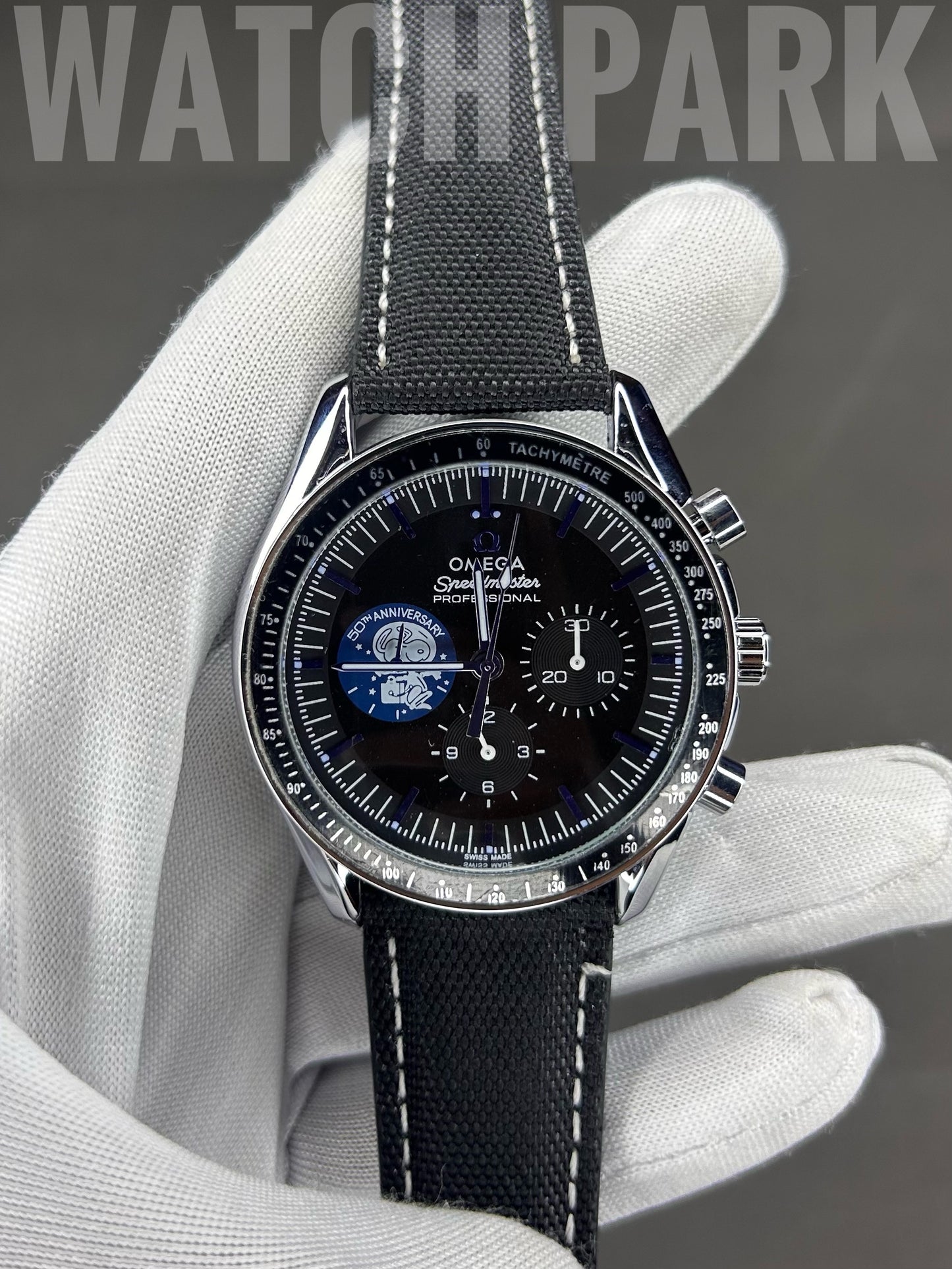 Executive watch - Omega - Black edition - Black strap