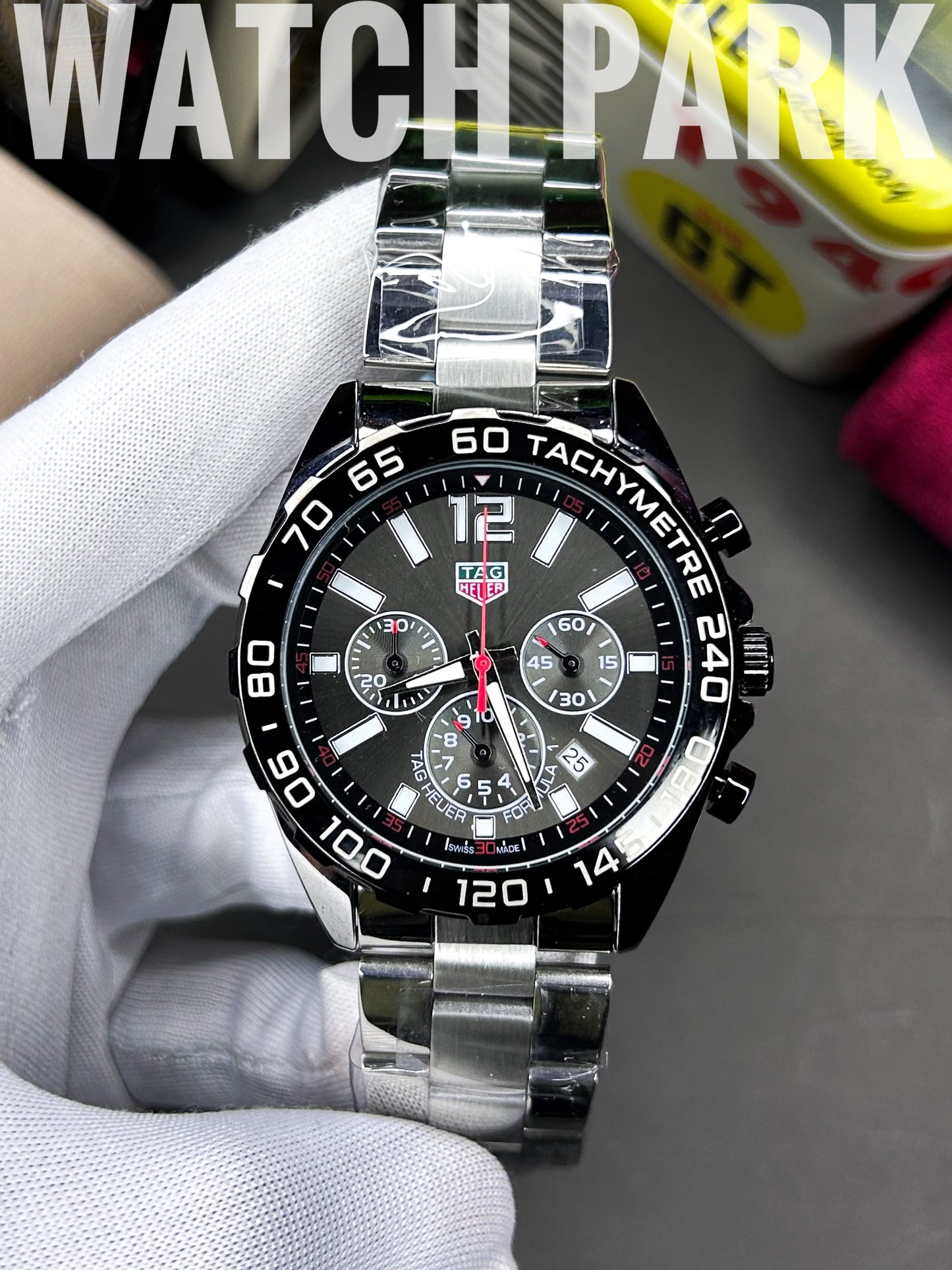 Tag Heuer - Chronograph - Formula 1 -  Black edition - Silver chain