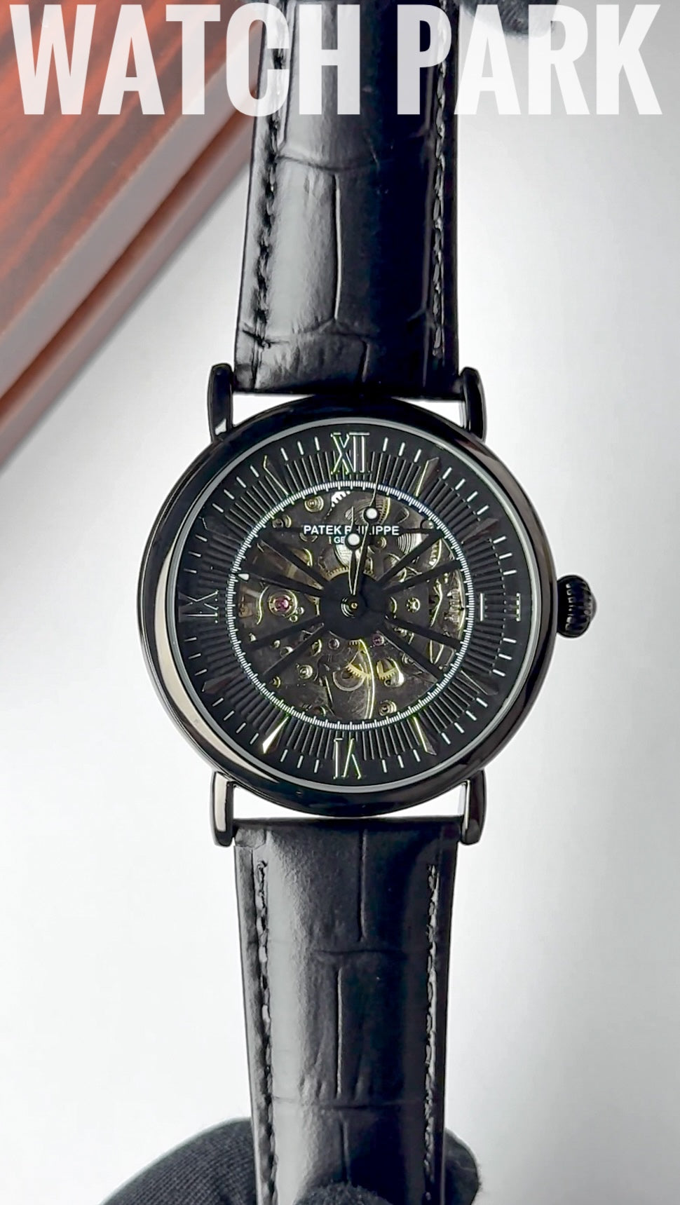 Patek - Skeleton - Black edition & Black - Black belt - Automatic