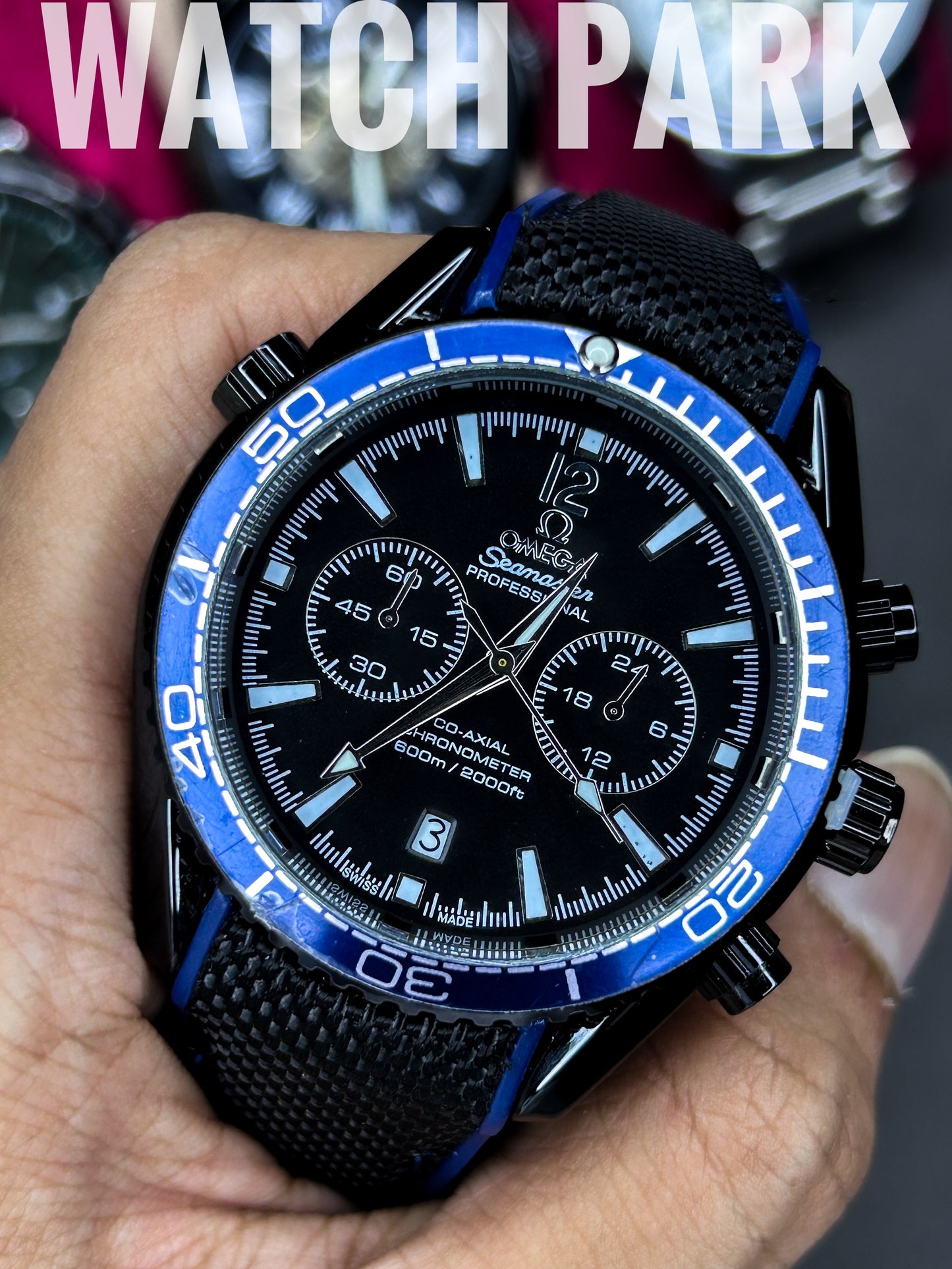 Omega - Seamaster Planet Ocean - Chronograph - Black & Blue