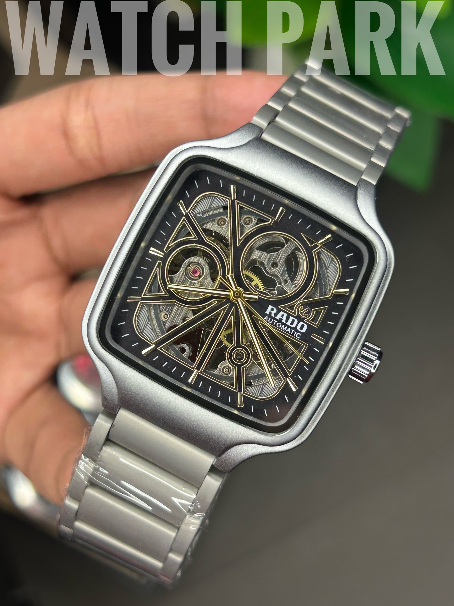 Executive watch - Rado - True Square - Automatic - Ceramic Skeleton - Black with Silver