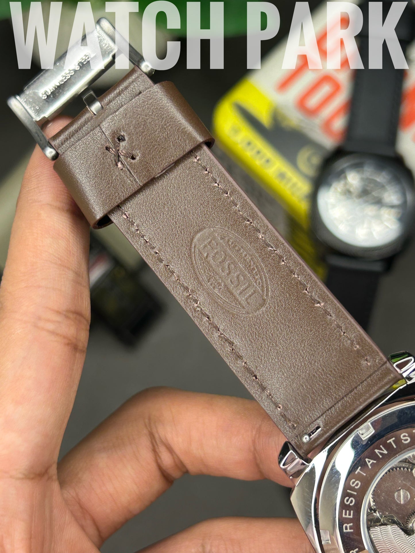 Fossil Machine - Black edition - Chocolate belt - Automatic