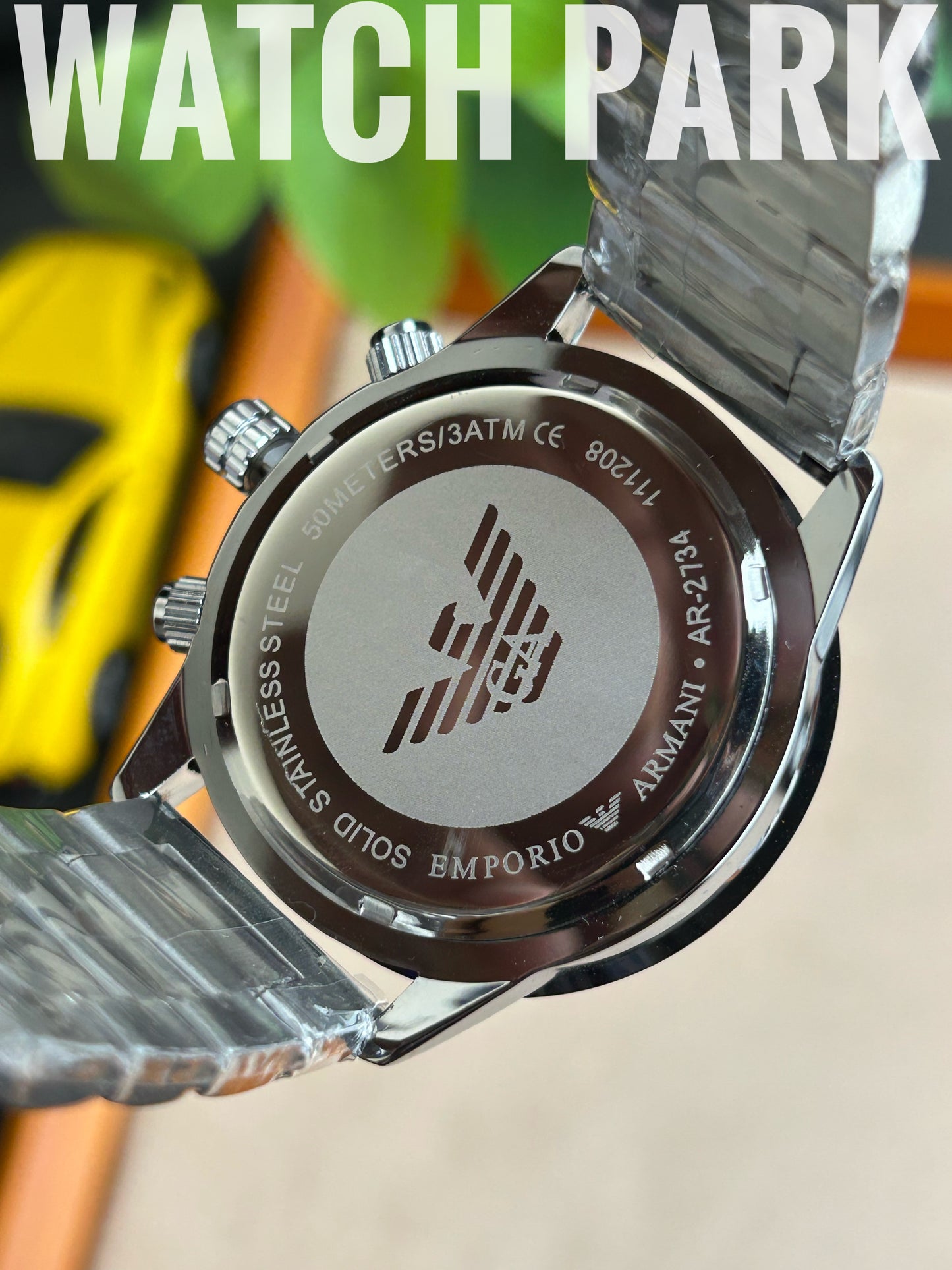 Emporio Armani - Silver dial - Silver chain - Chronograph