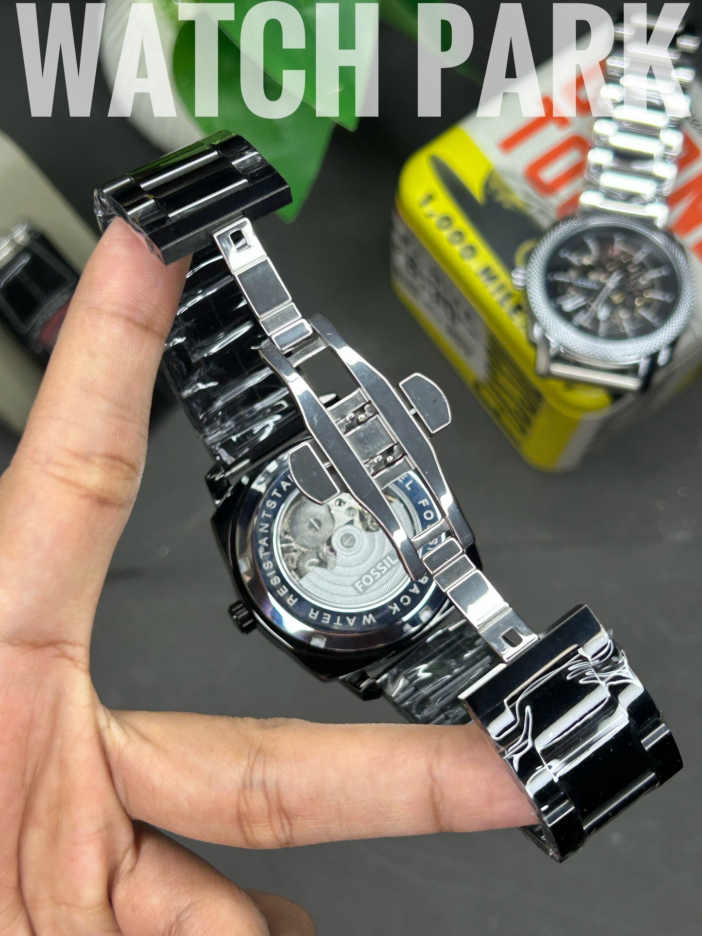 Fossil Machine - Black edition - Black chain - Automatic