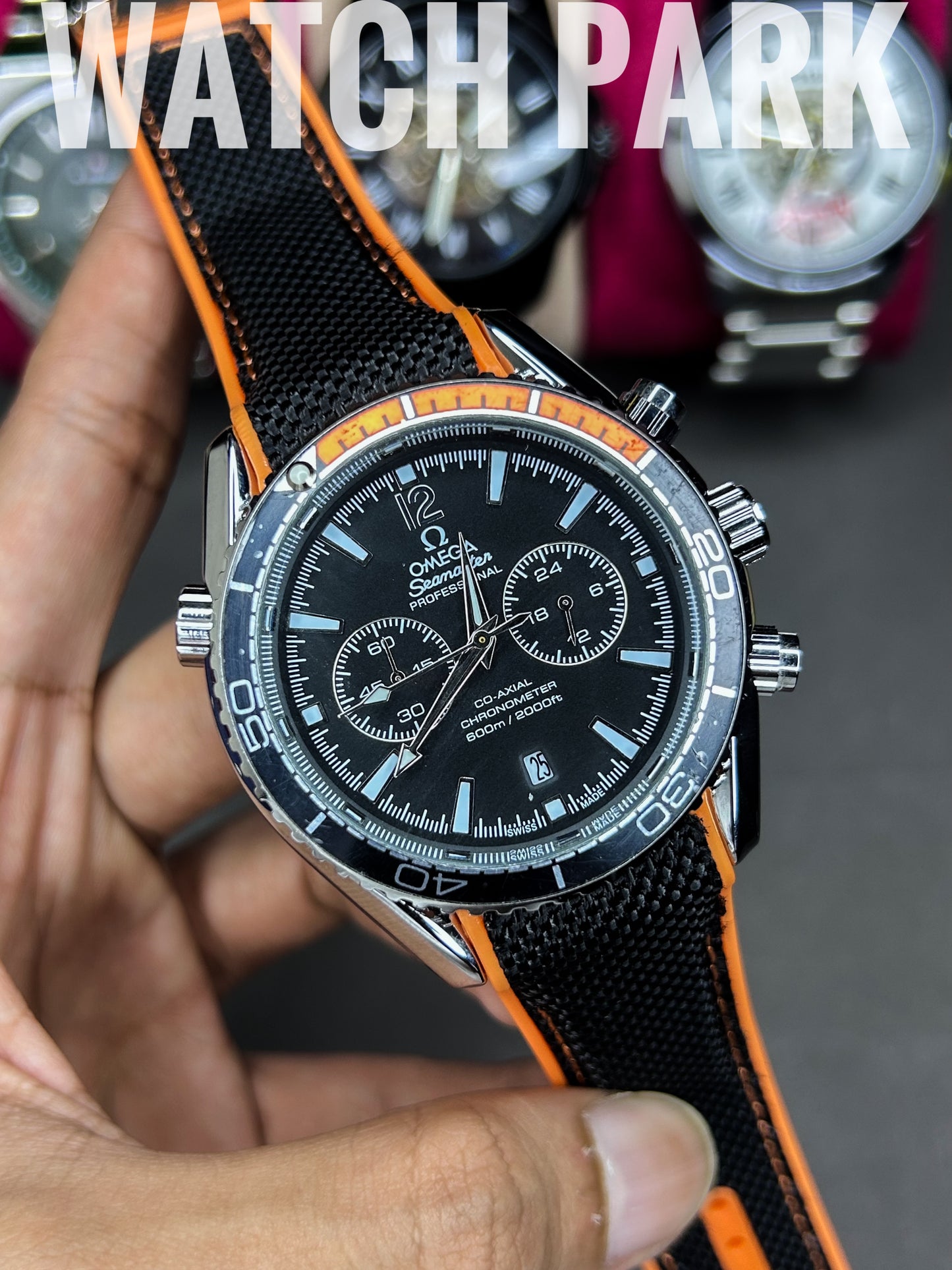 Omega - Seamaster Planet Ocean - Chronograph - Black & Orange