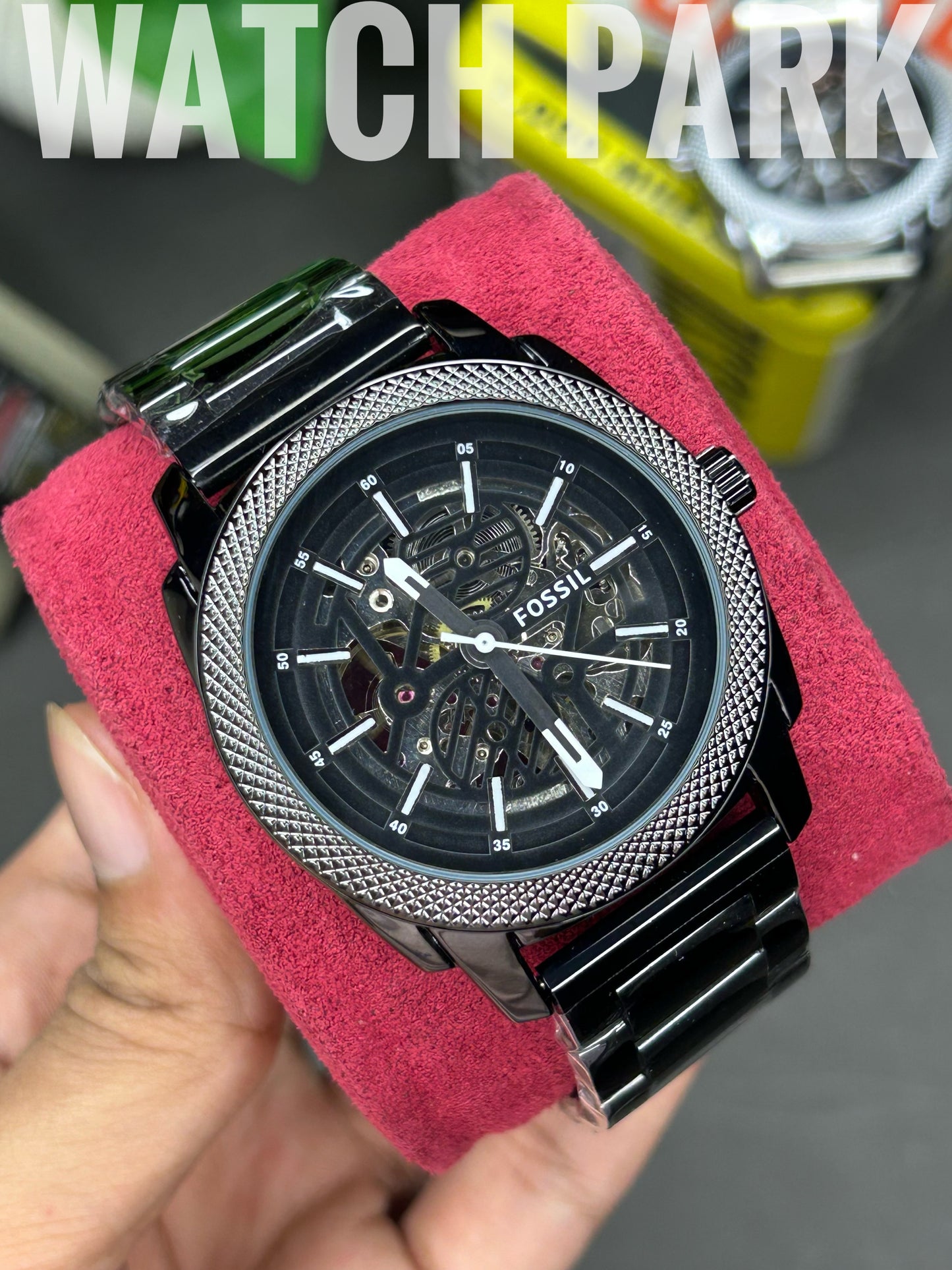 Fossil Machine - Black edition - Black chain - Automatic