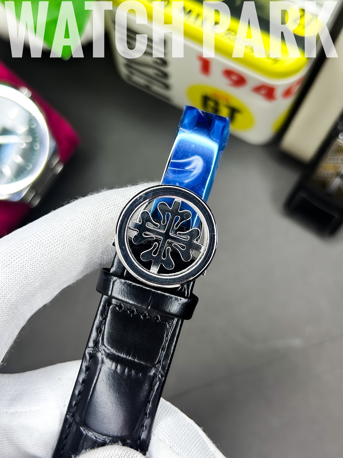 Executive watch - Patek - Automatic - Skeleton - Black edition & Rose Gold - Black belt