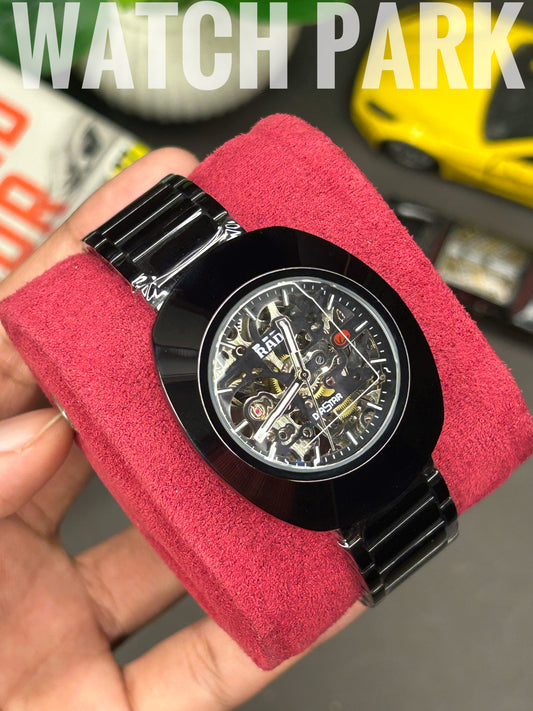 Executive watch - Rado - DiaStar Original Skeleton - Black dial - Black chain