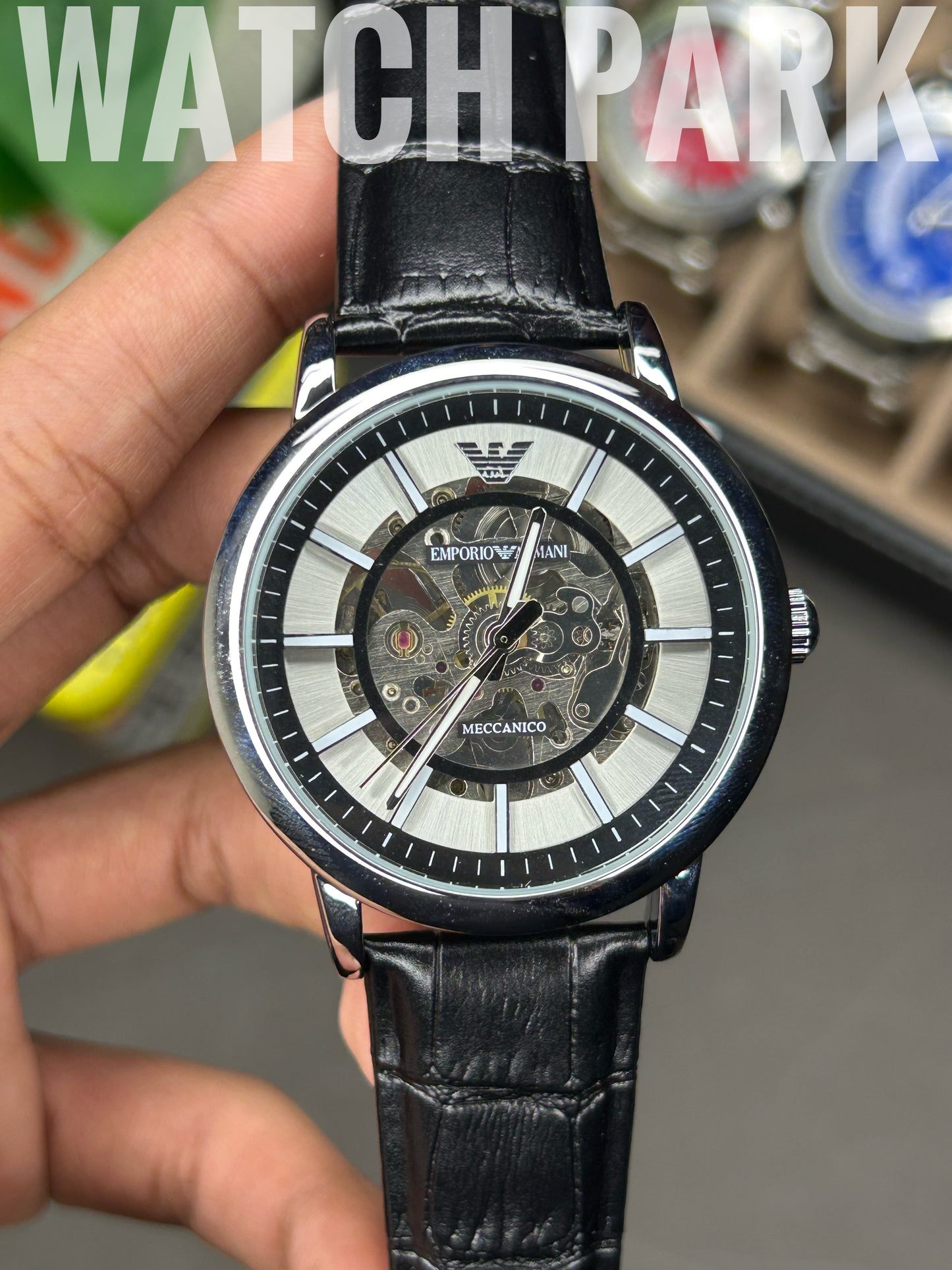 Emporio Armani - Automatic - White dial - Black strap