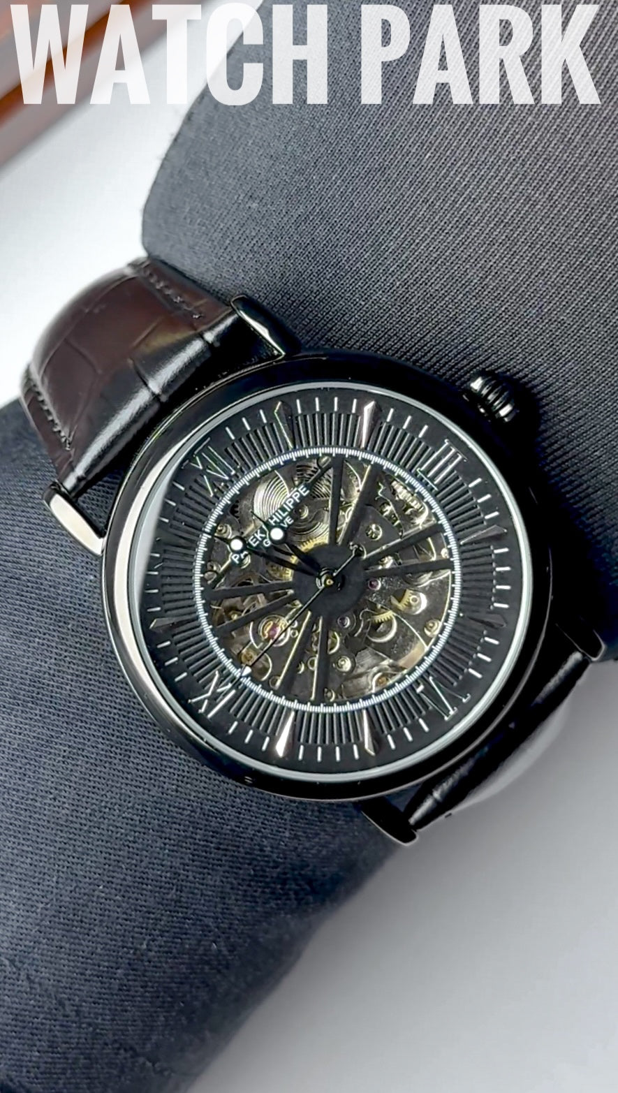 Patek - Skeleton - Black edition & Black - Black belt - Automatic